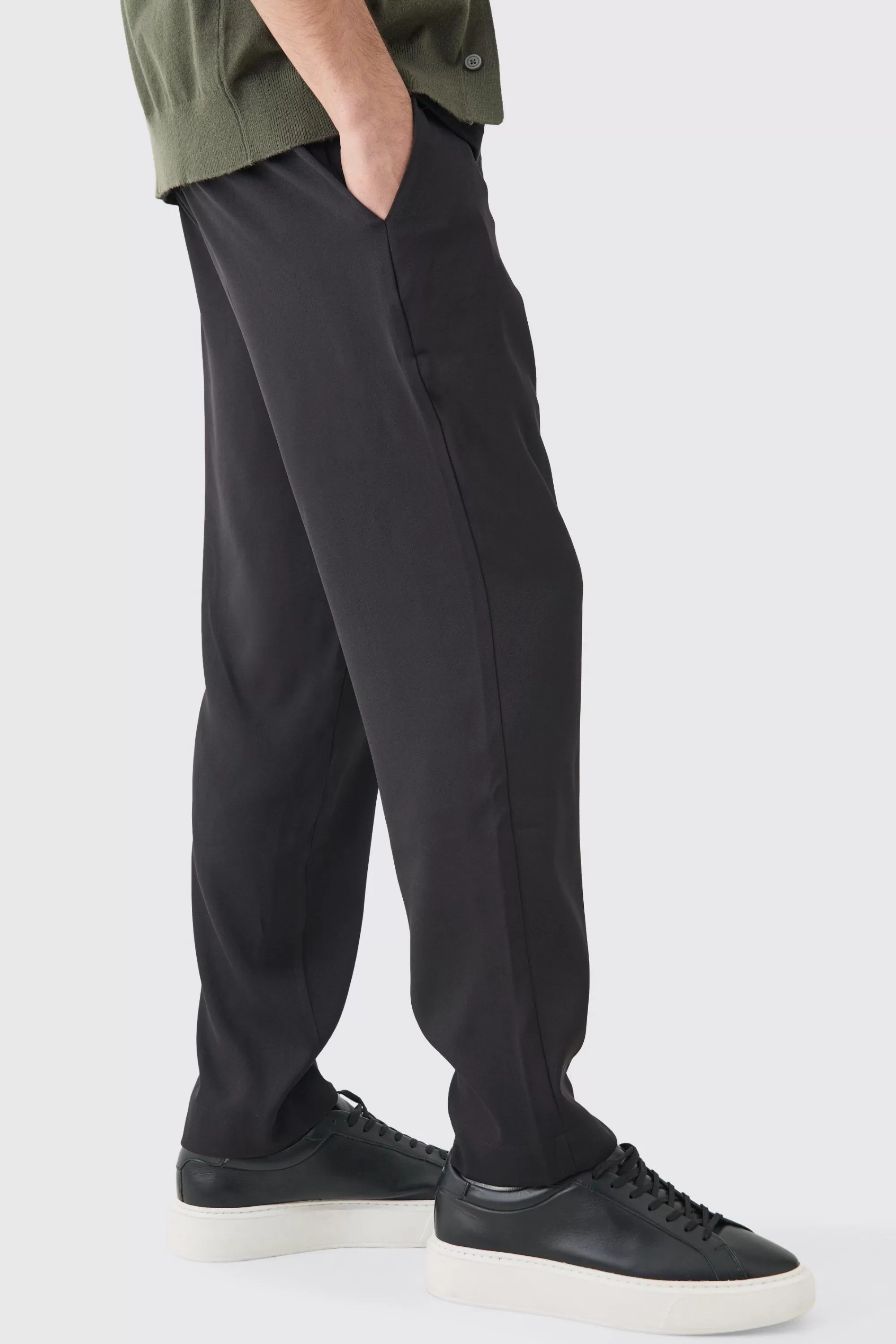 boohooMAN Mix & Match Tailored Slim Cropped Trousers | UK