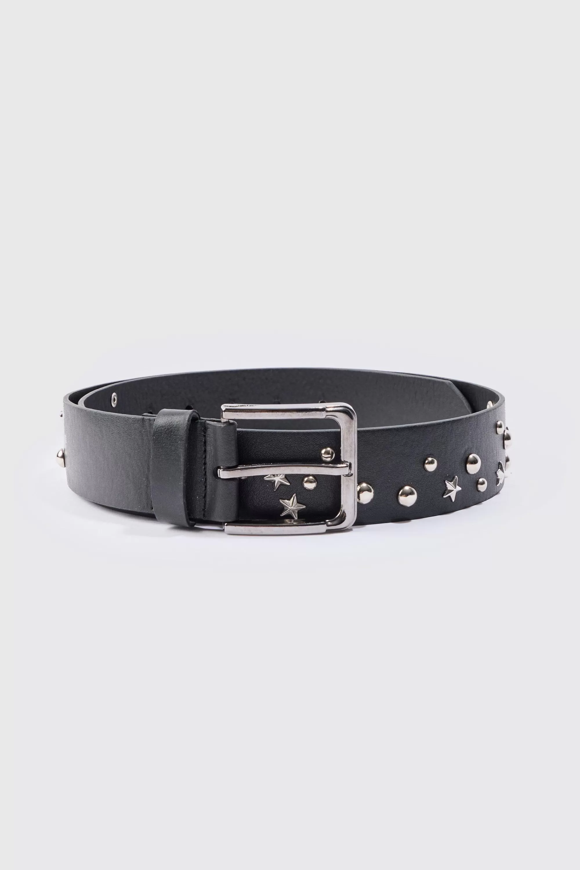 boohooMAN Mixed Hardware Pu Belt | UK