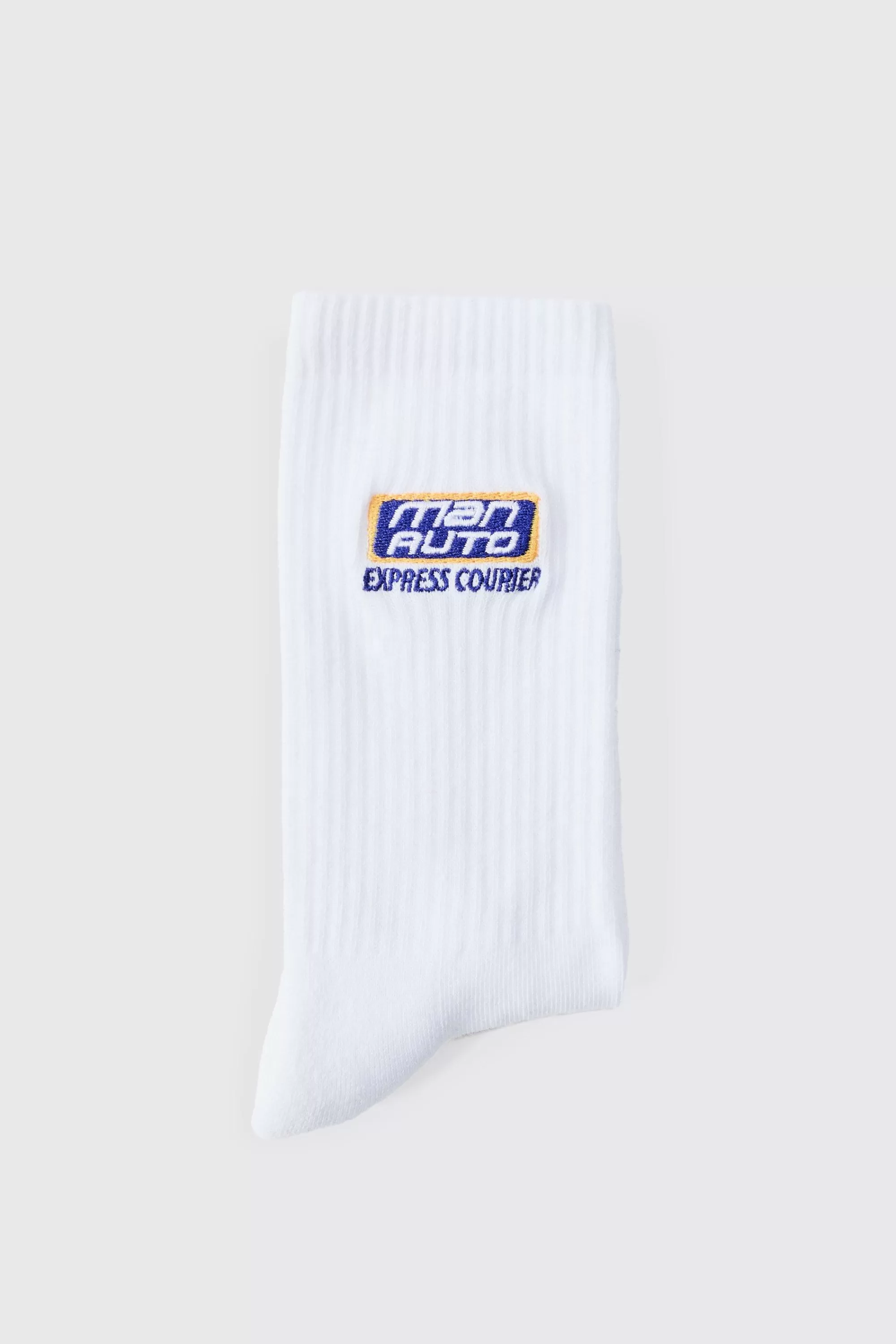 boohooMAN Moto Man Auto Embroidered Socks | UK
