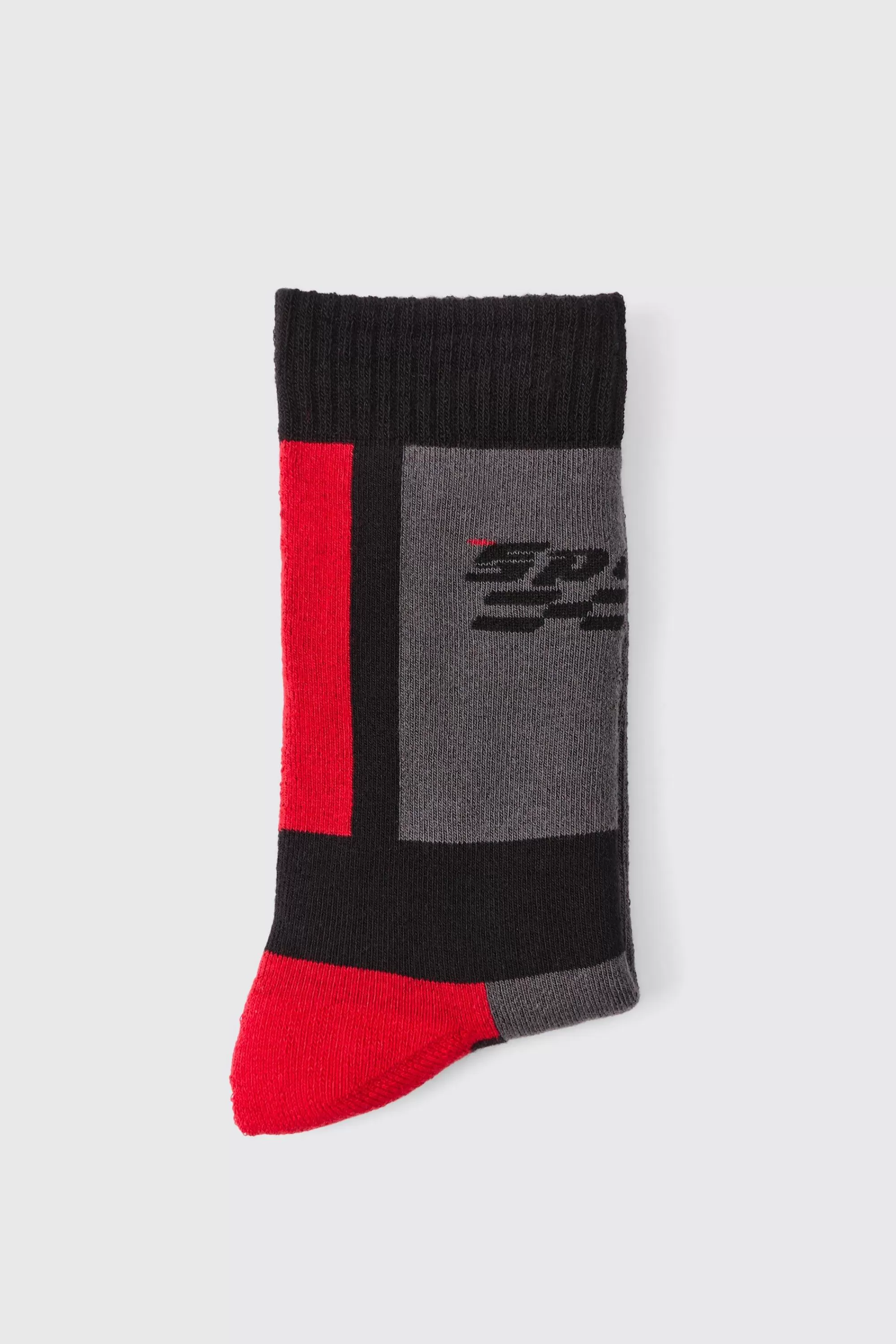 boohooMAN Moto Racing Colour Block Socks | UK