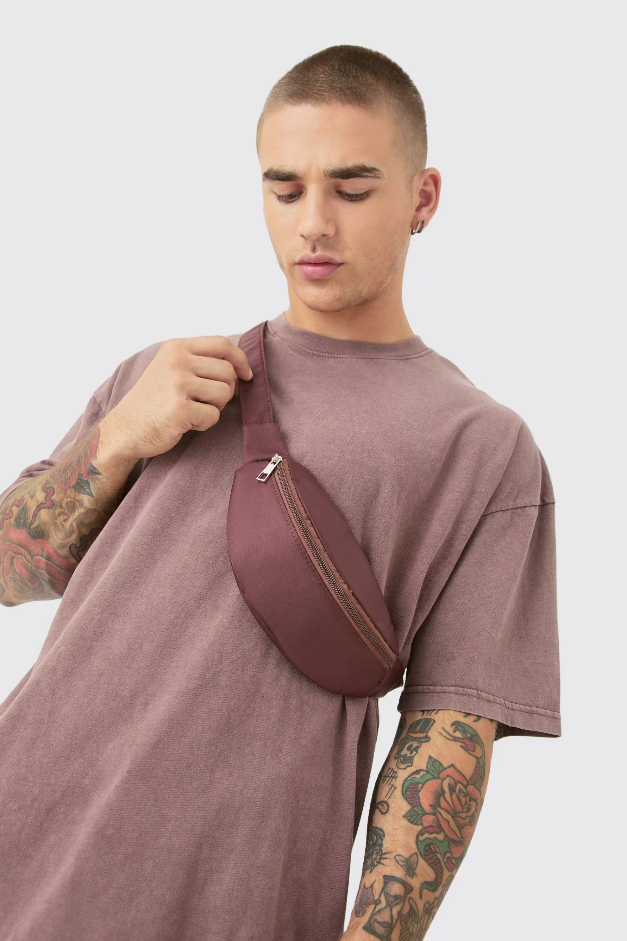 boohooMAN Nylon Cross Body Bag In | UK