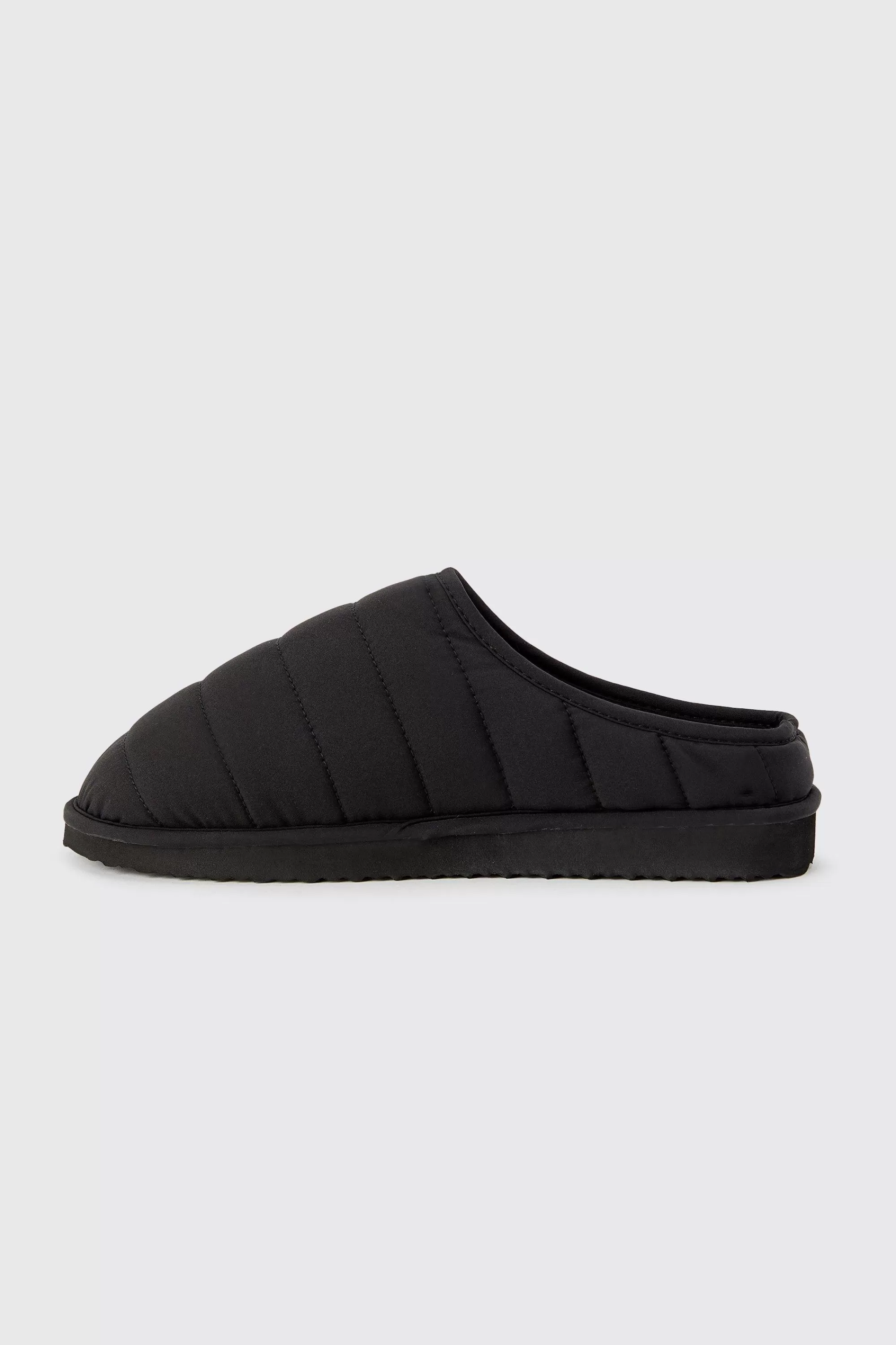 boohooMAN Nylon Quilted Slippers | UK