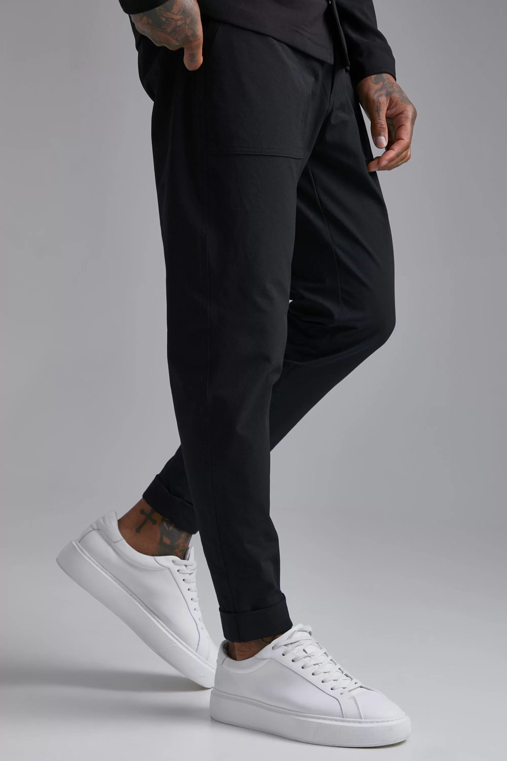 boohooMAN Nylon Technical Trouser | UK