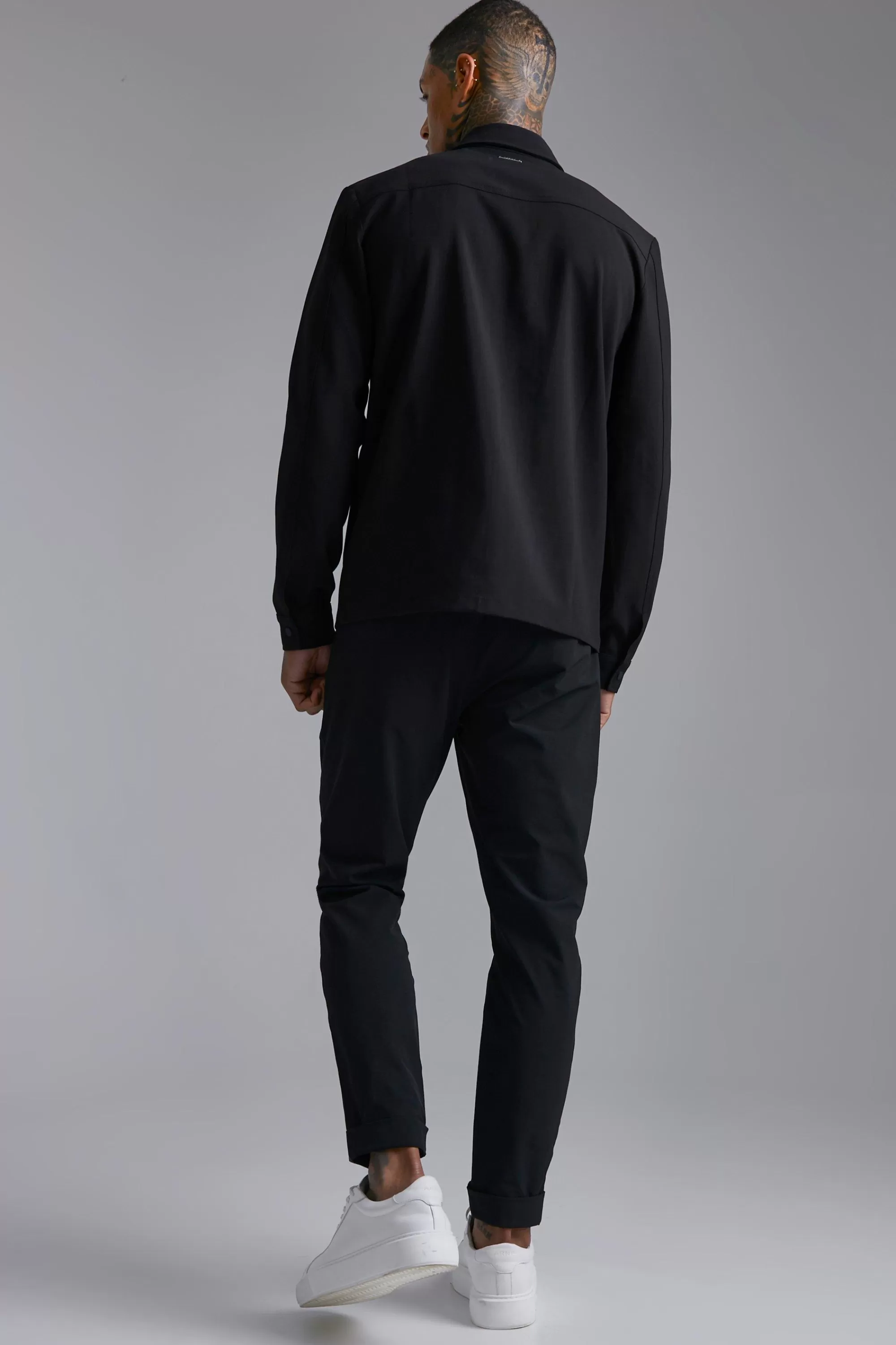 boohooMAN Nylon Technical Trouser | UK