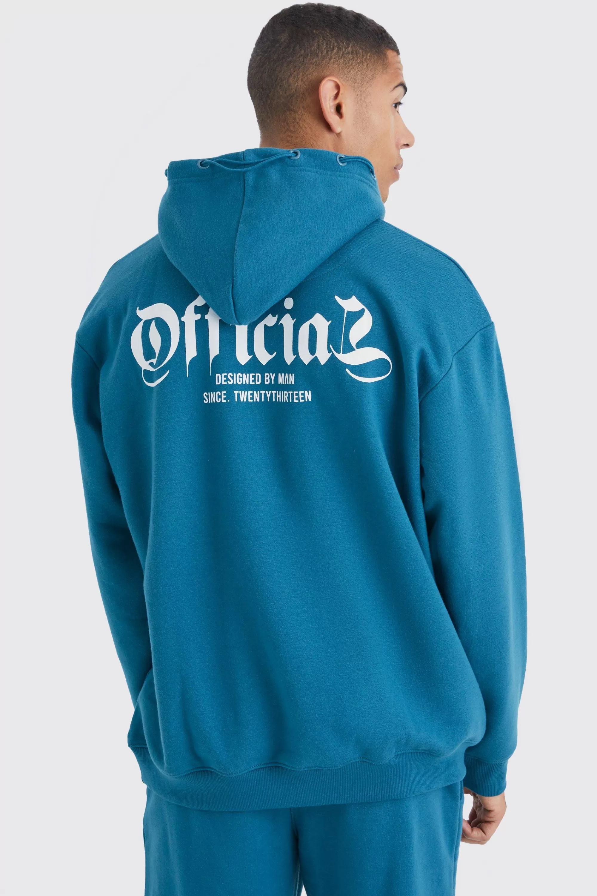 boohooMAN Official Oversized Drawcord Detail Hoodie | UK