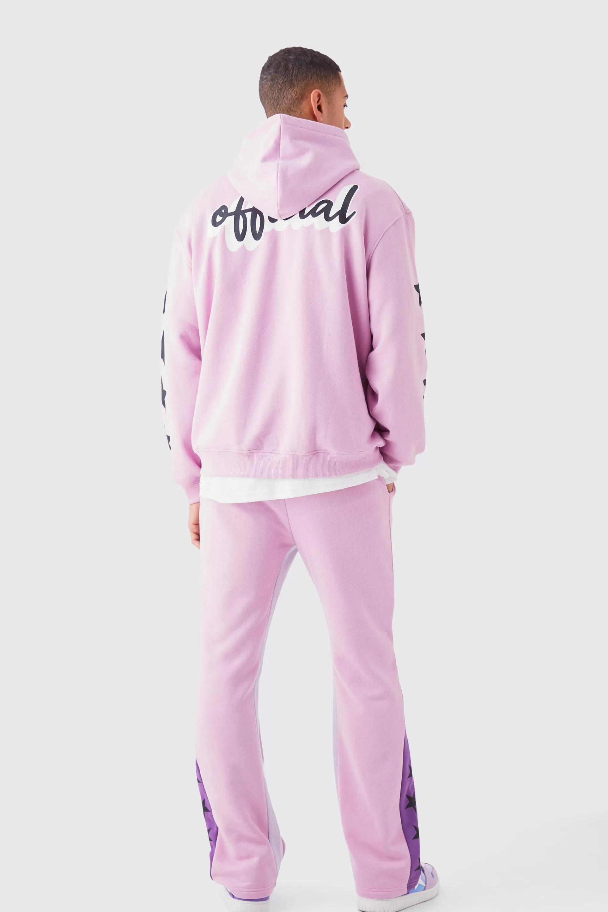 boohooMAN Official Oversized Star Gusset Tracksuit | UK
