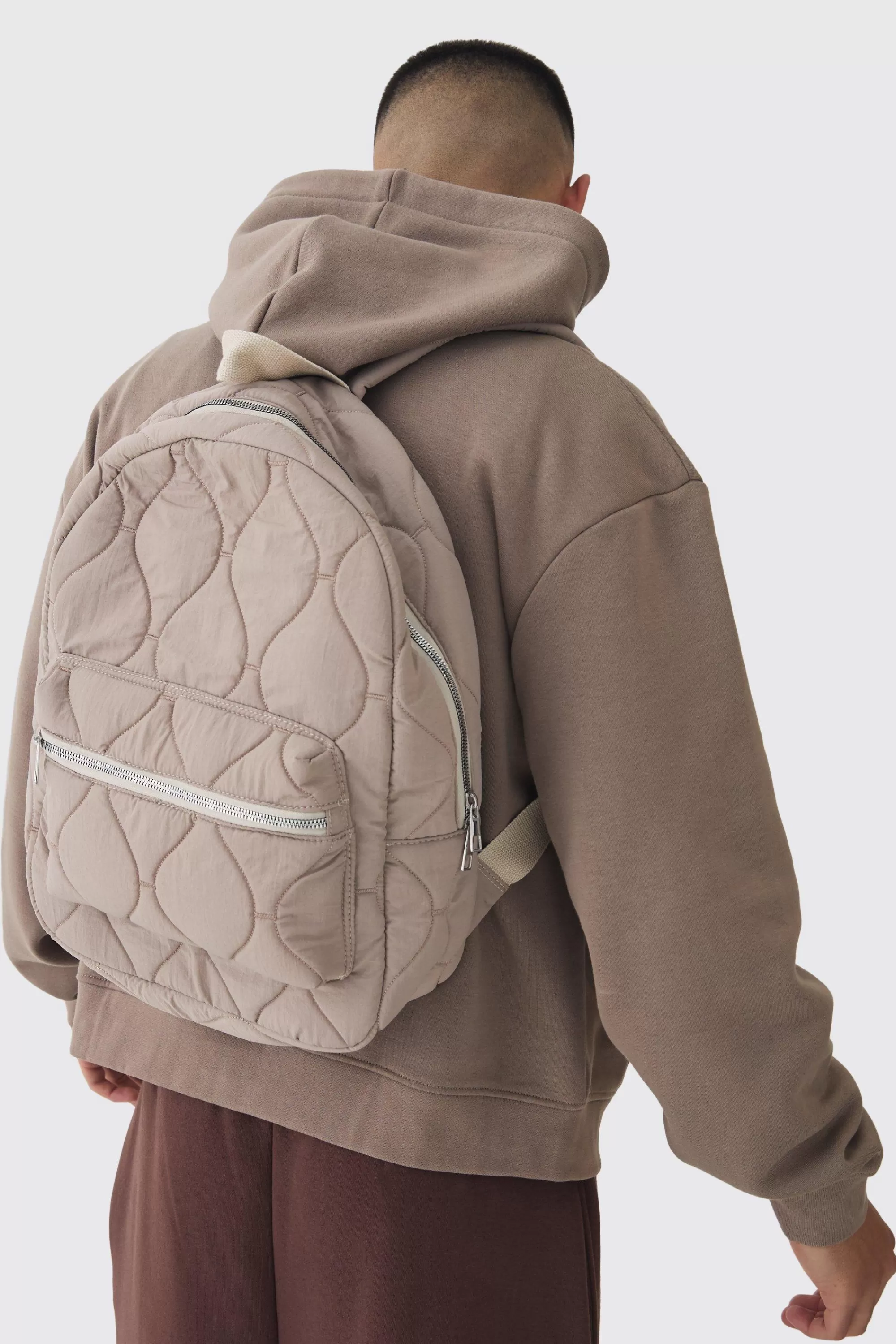 boohooMAN Onion Quilt Rucksack | UK