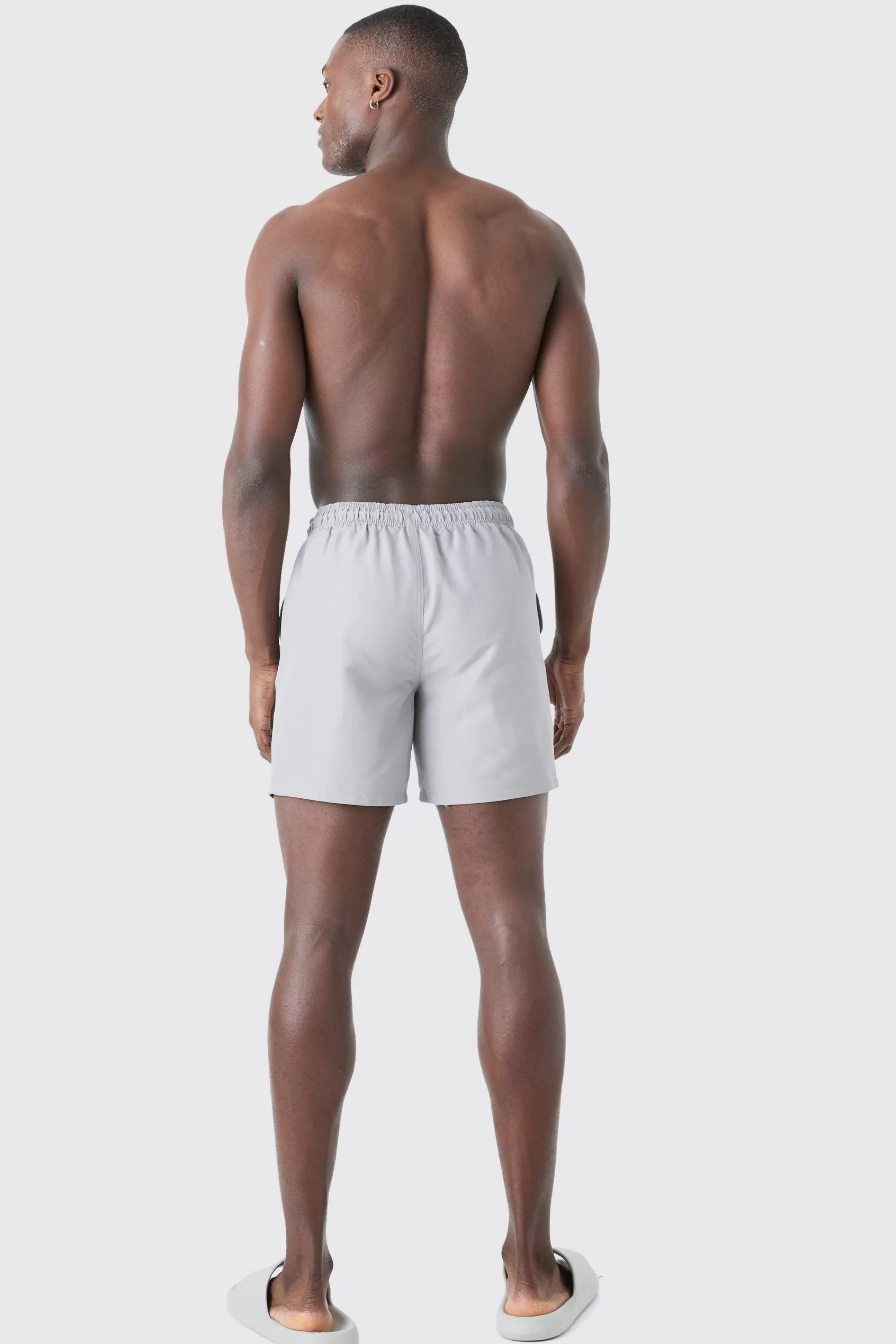 boohooMAN Original Man Mid Length Swim Short | UK
