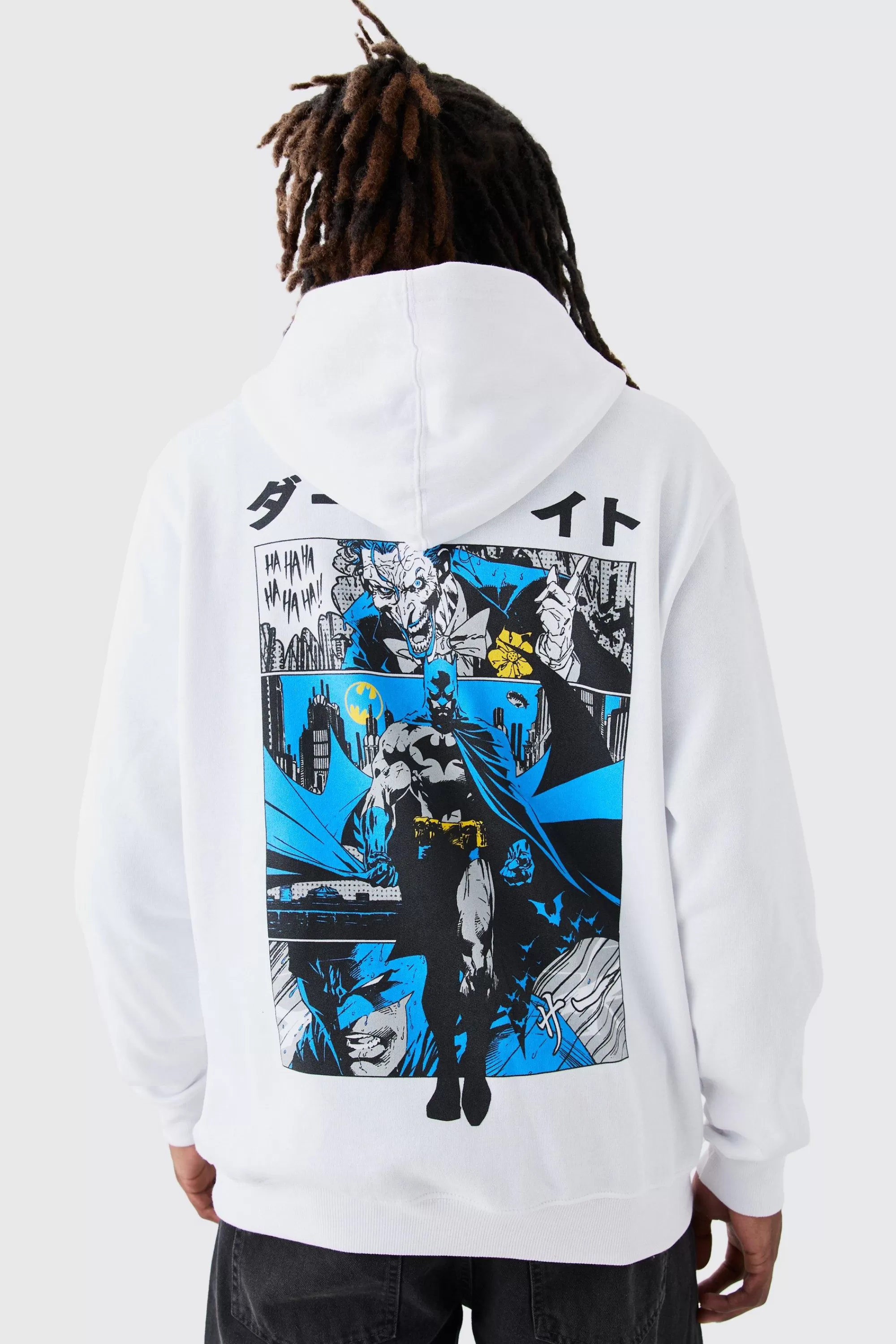boohooMAN Oversized Batman Anime Comic License Hoodie | UK