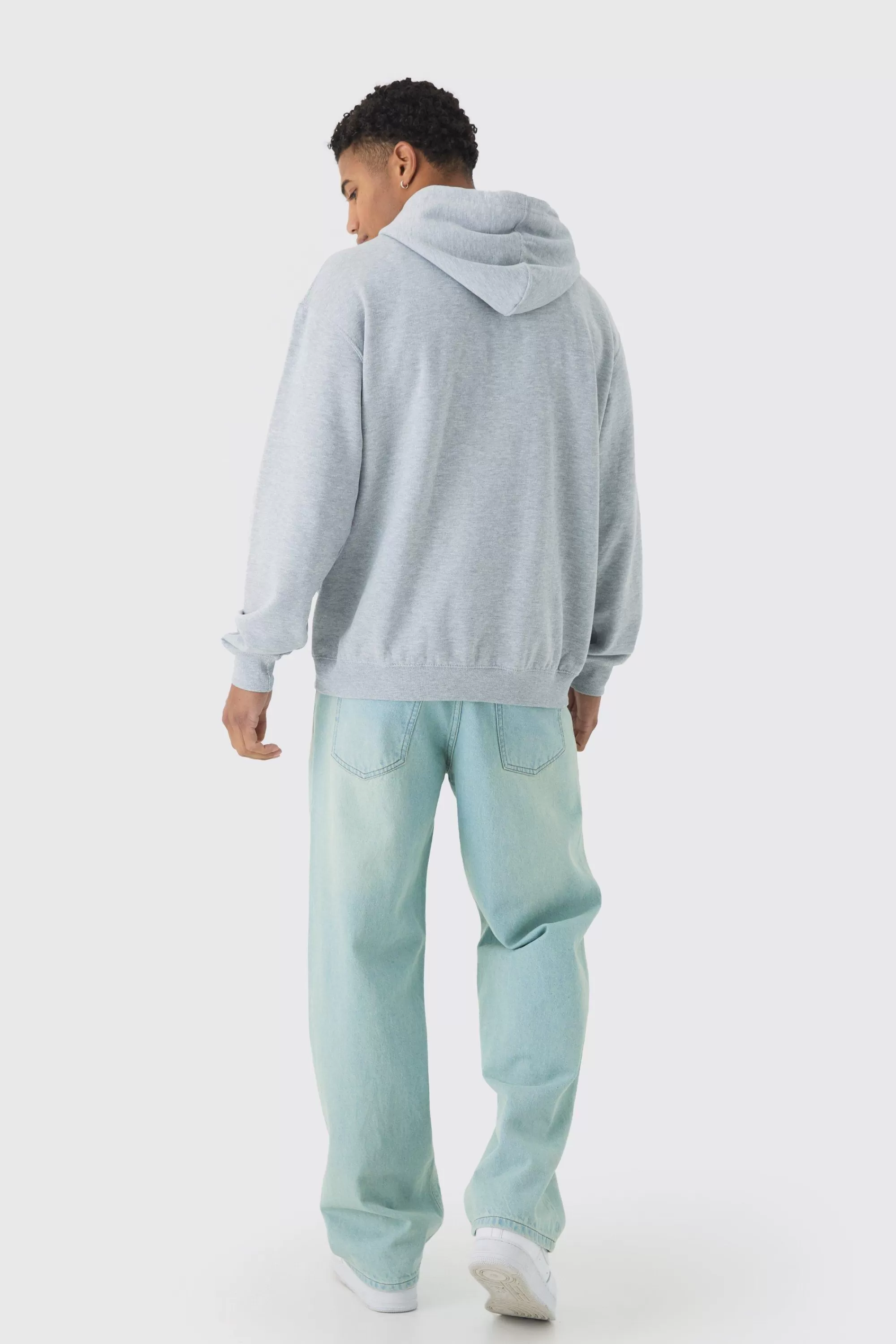 boohooMAN Oversized Bob Marley License Wash Print Hoodie | UK