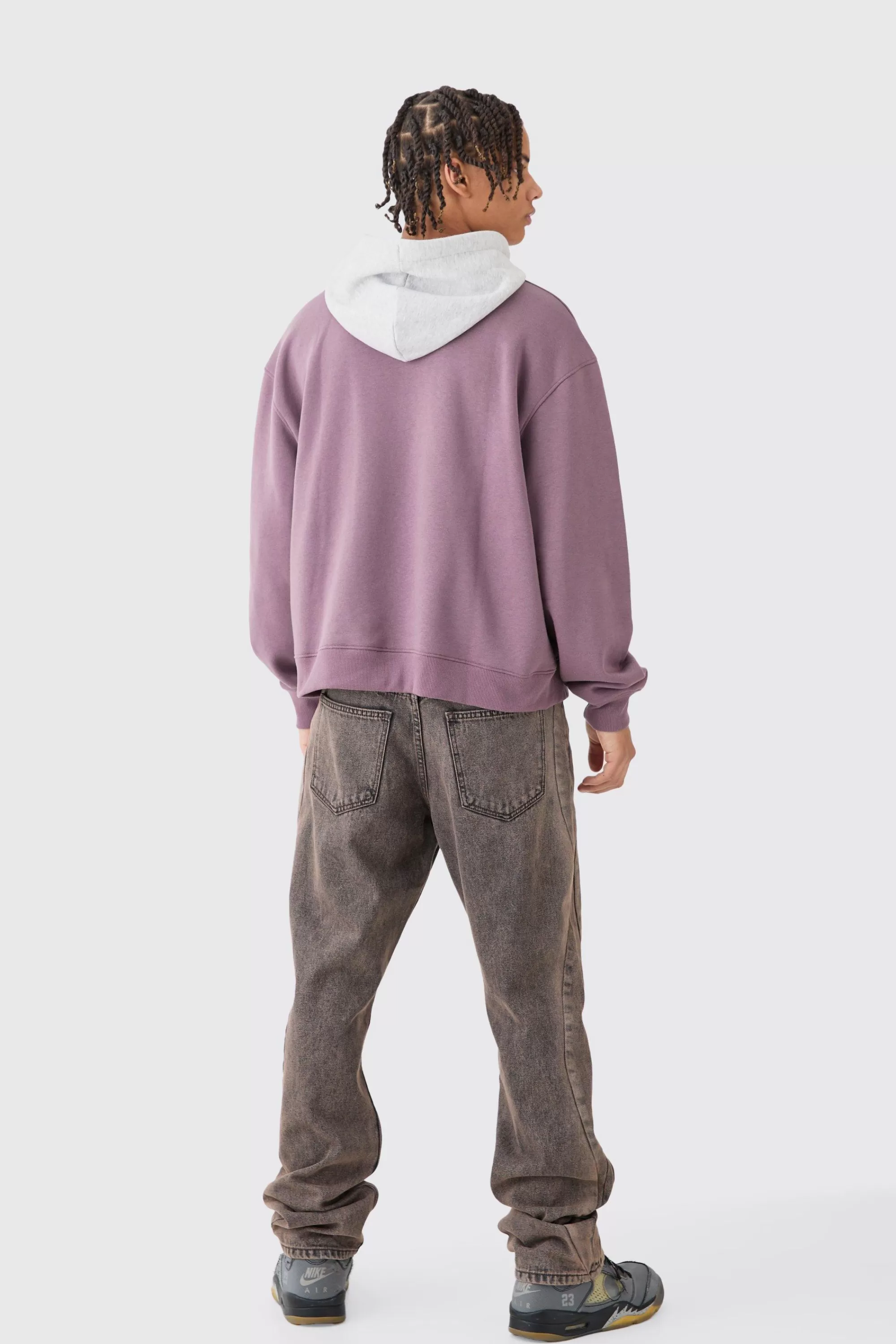 boohooMAN Oversized Boxy 3d Embroidered Edition Hoodie | UK