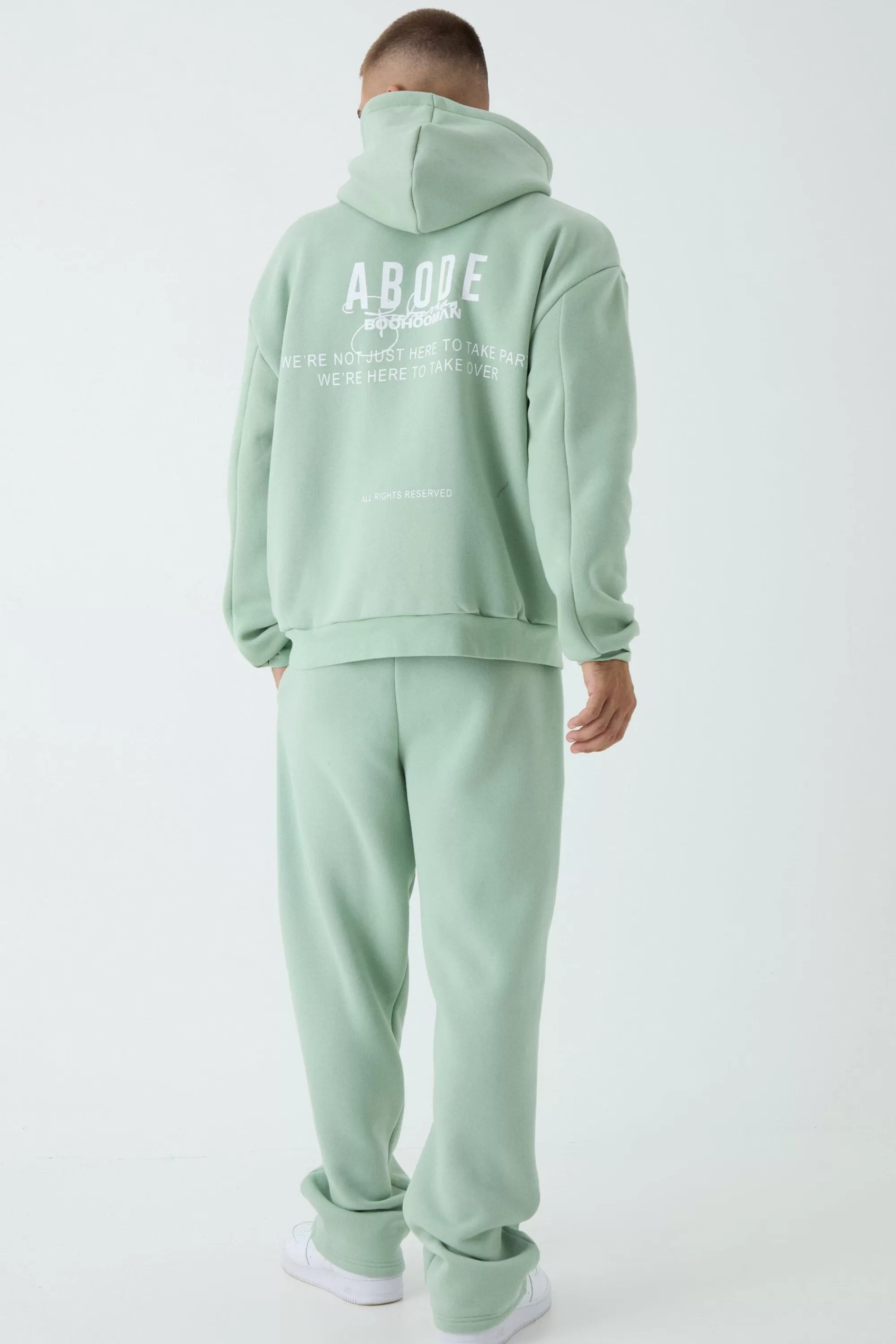 boohooMAN Oversized Boxy ABODE Hoodie | UK