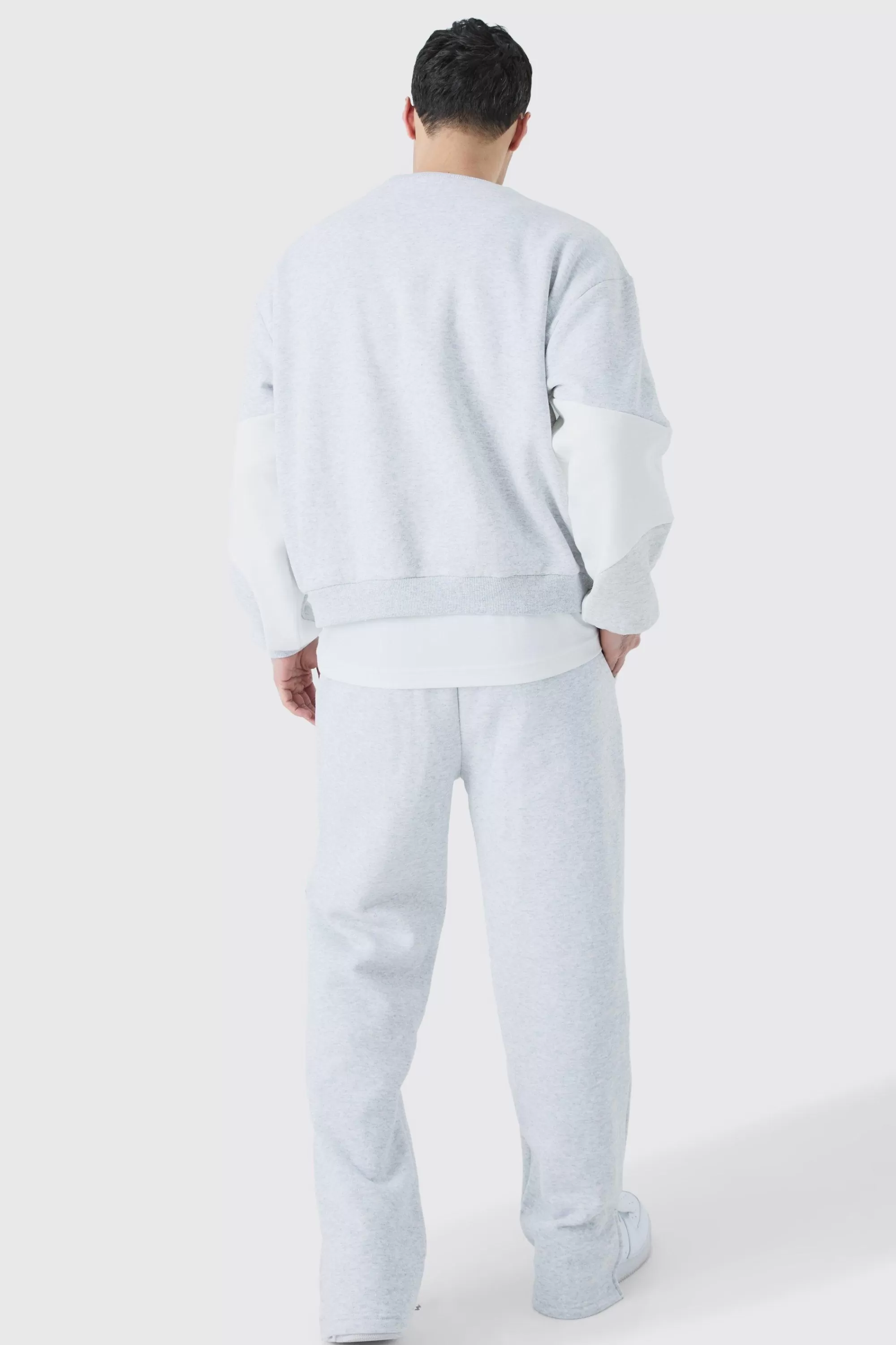boohooMAN Oversized Boxy Applique Moto Sweatshirt | UK