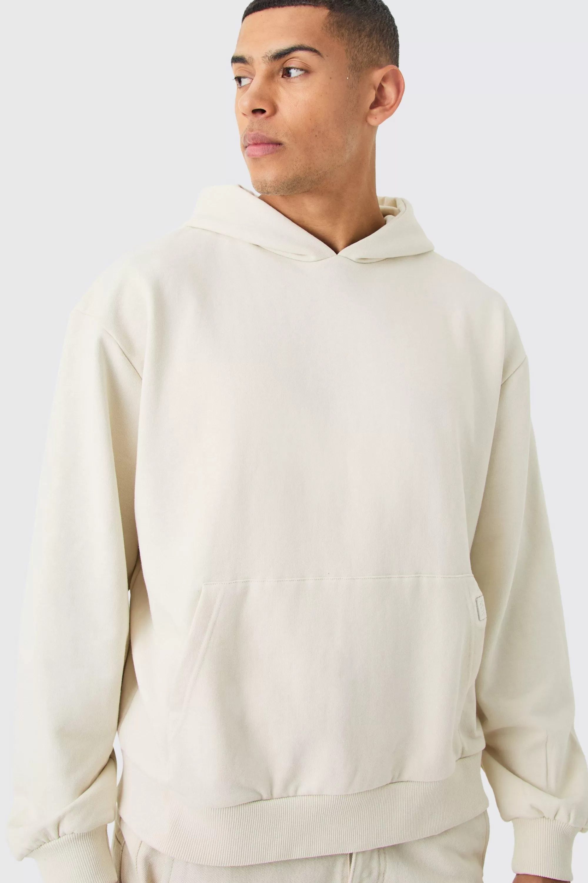 boohooMAN Oversized Boxy Heavyweight Hoodie | UK