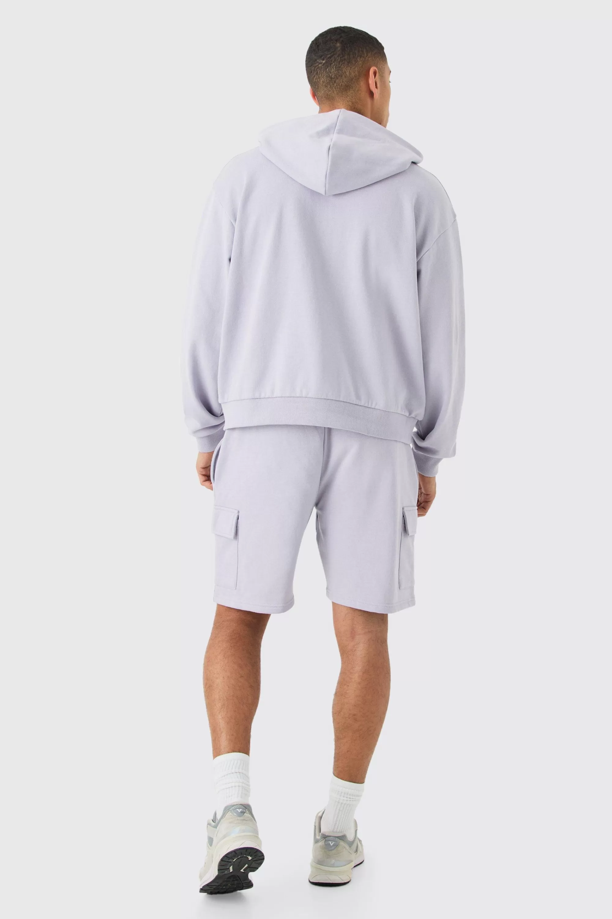 boohooMAN Oversized Boxy Heavyweight Zip Through Hoodie | UK