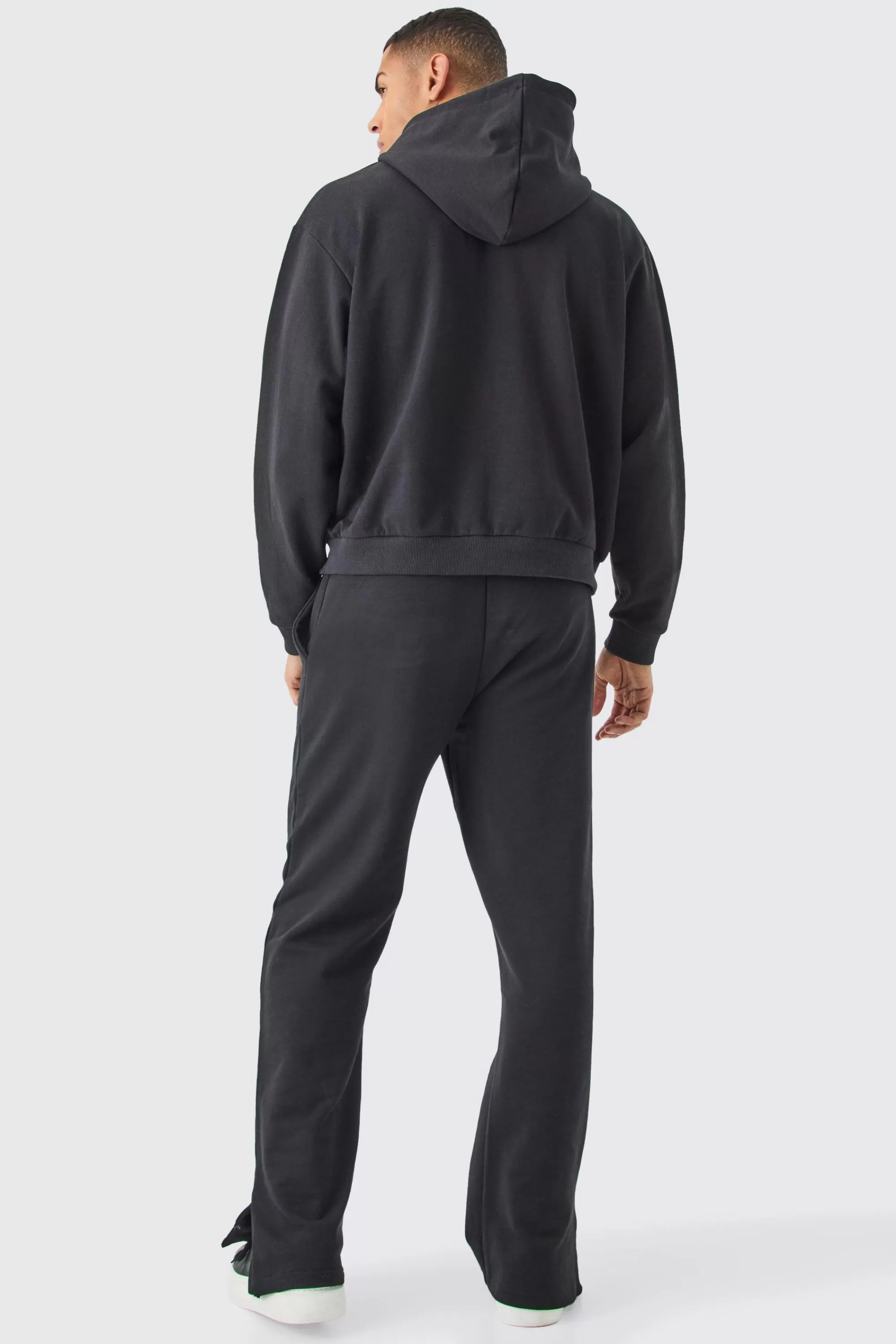 boohooMAN Oversized Boxy Heavyweight Zip Thru Hoodie | UK