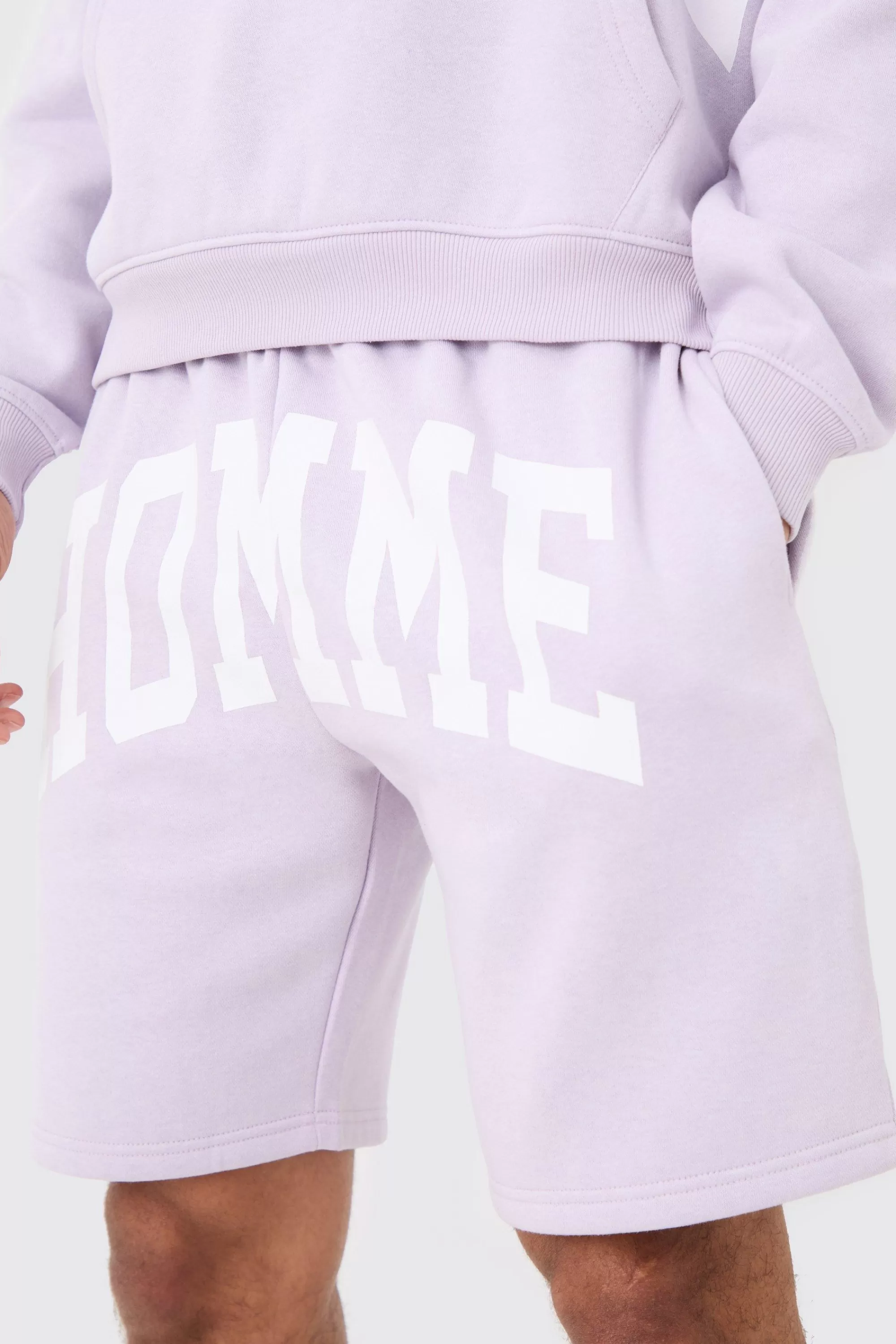 boohooMAN Oversized Boxy Homme Hooded Short Tracksuit | UK
