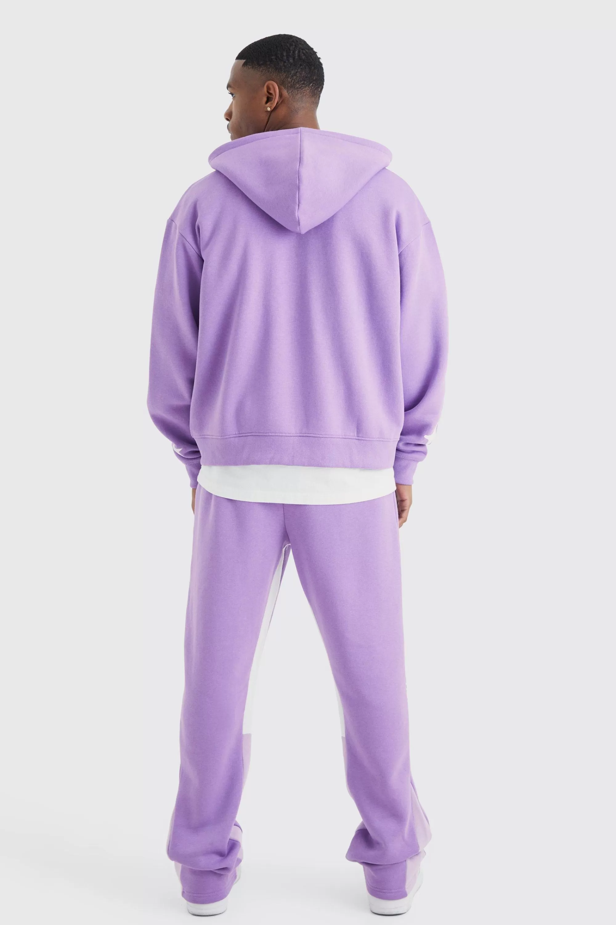 boohooMAN Oversized Boxy Hooded Gusset Tracksuit | UK