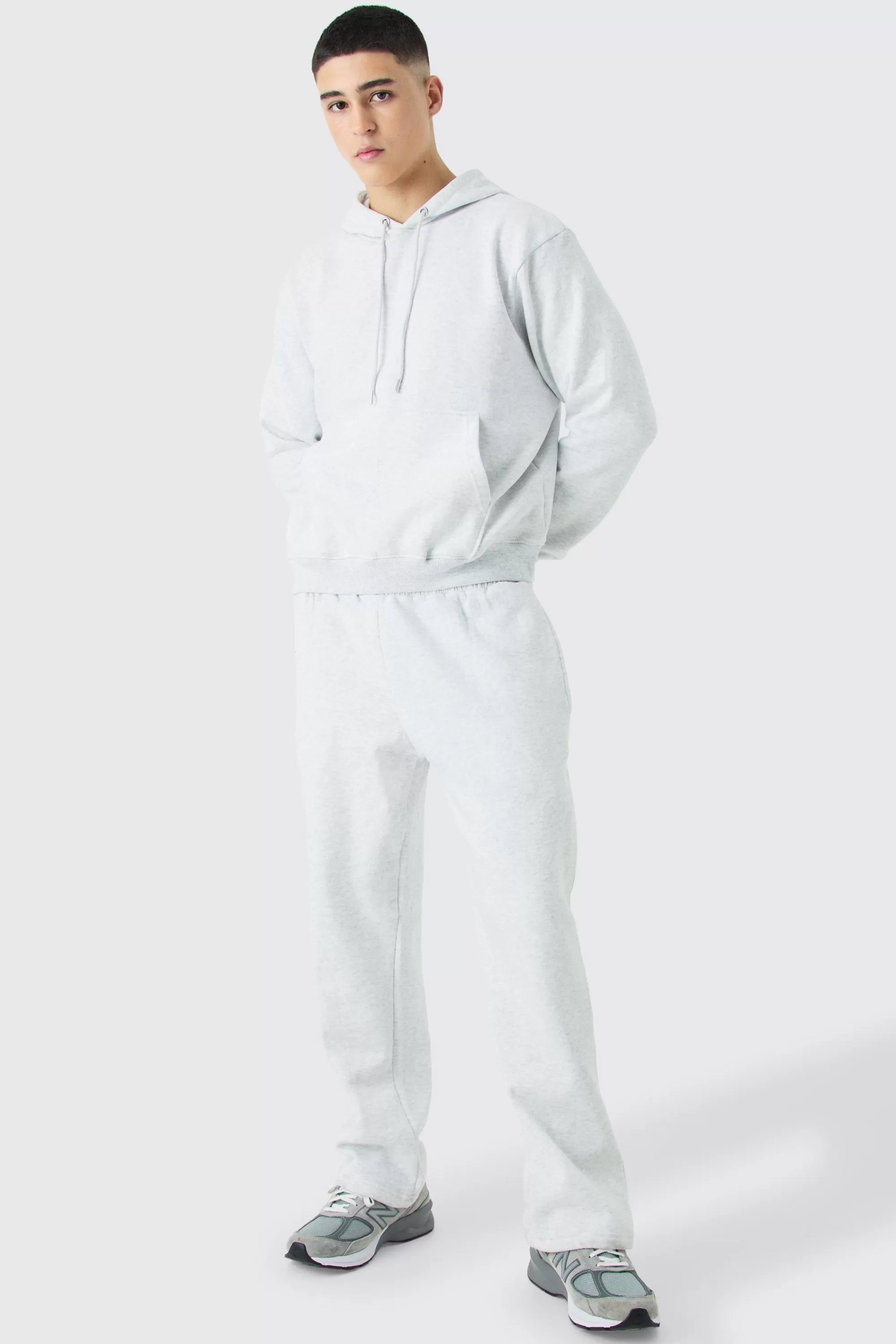 boohooMAN Oversized Boxy Hooded Tracksuit | UK