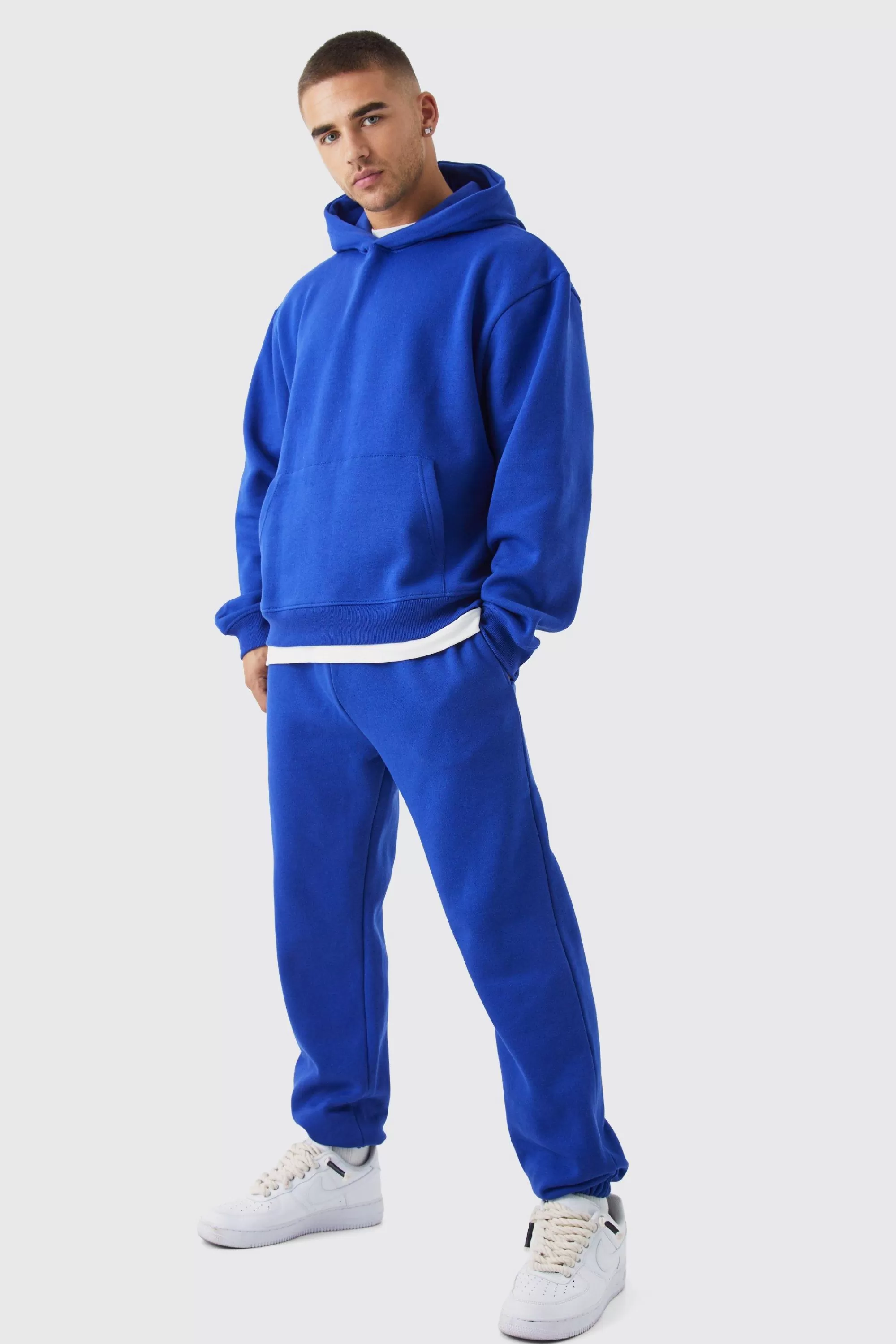 boohooMAN Oversized Boxy Hooded Tracksuit | UK