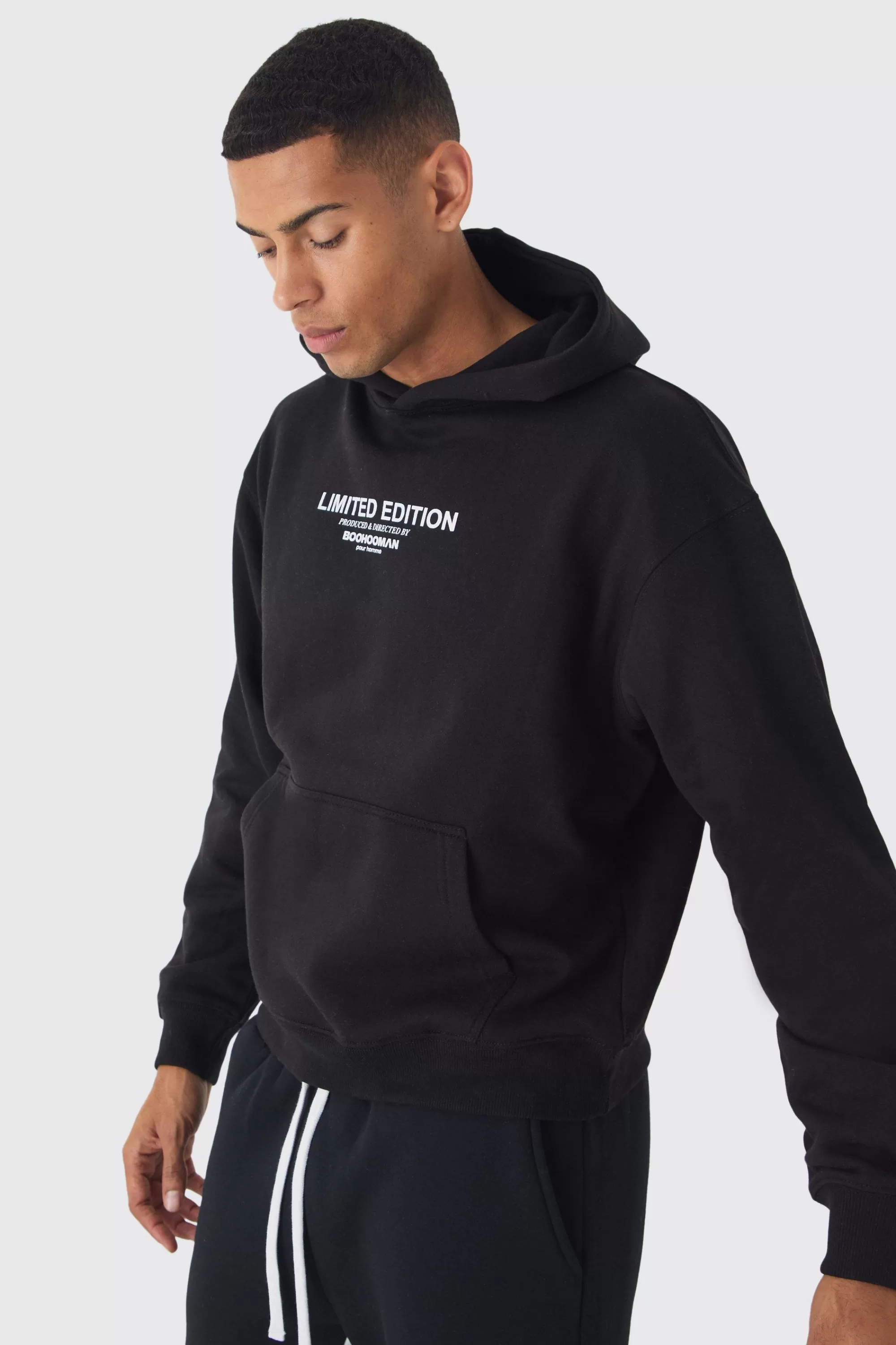boohooMAN Oversized Boxy Large Scale Cloud Renasissance Back Print Hoodie | UK