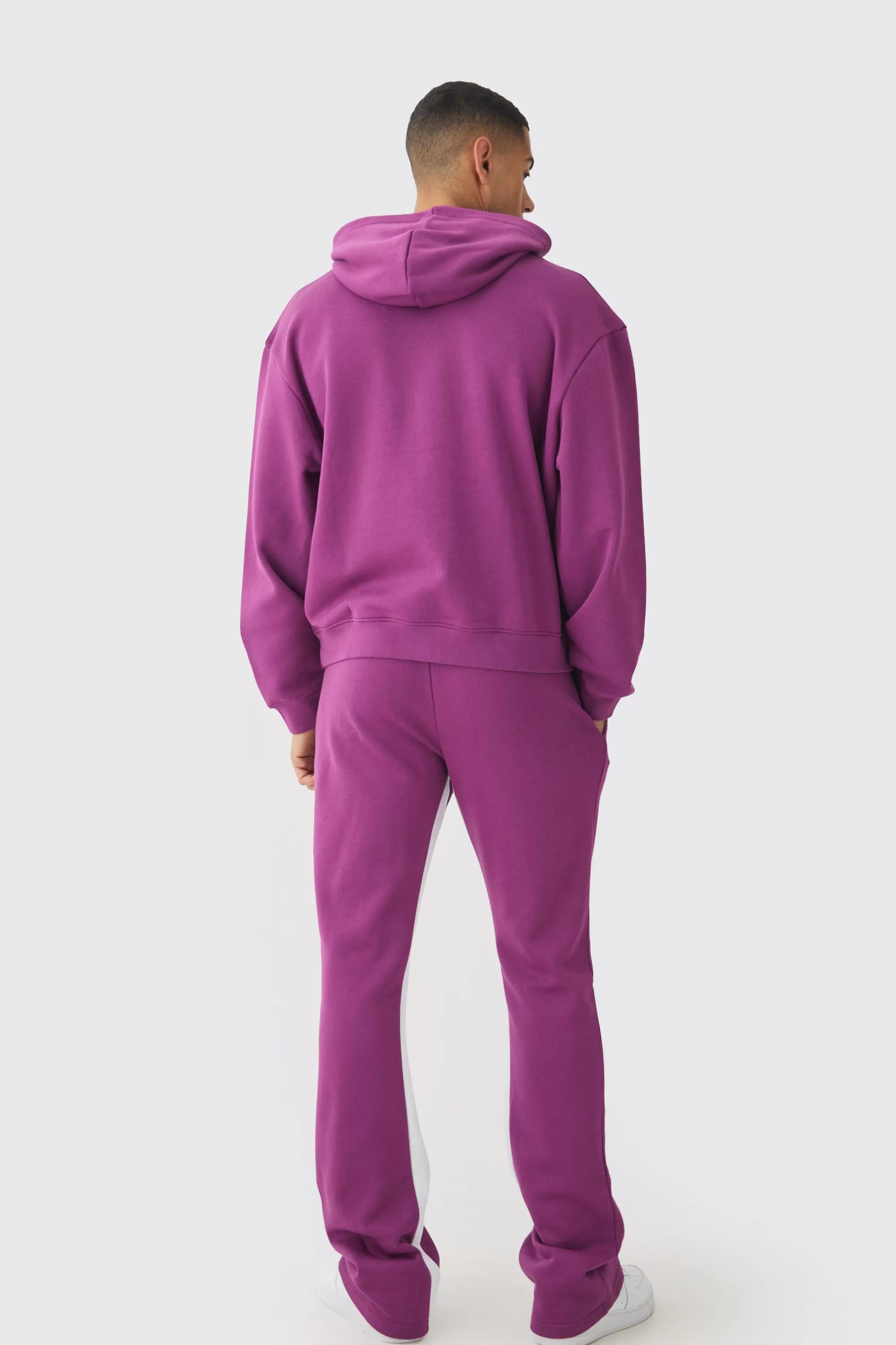 boohooMAN Oversized Boxy Limited Edition Extended Drawcords Hooded Tracksuit | UK