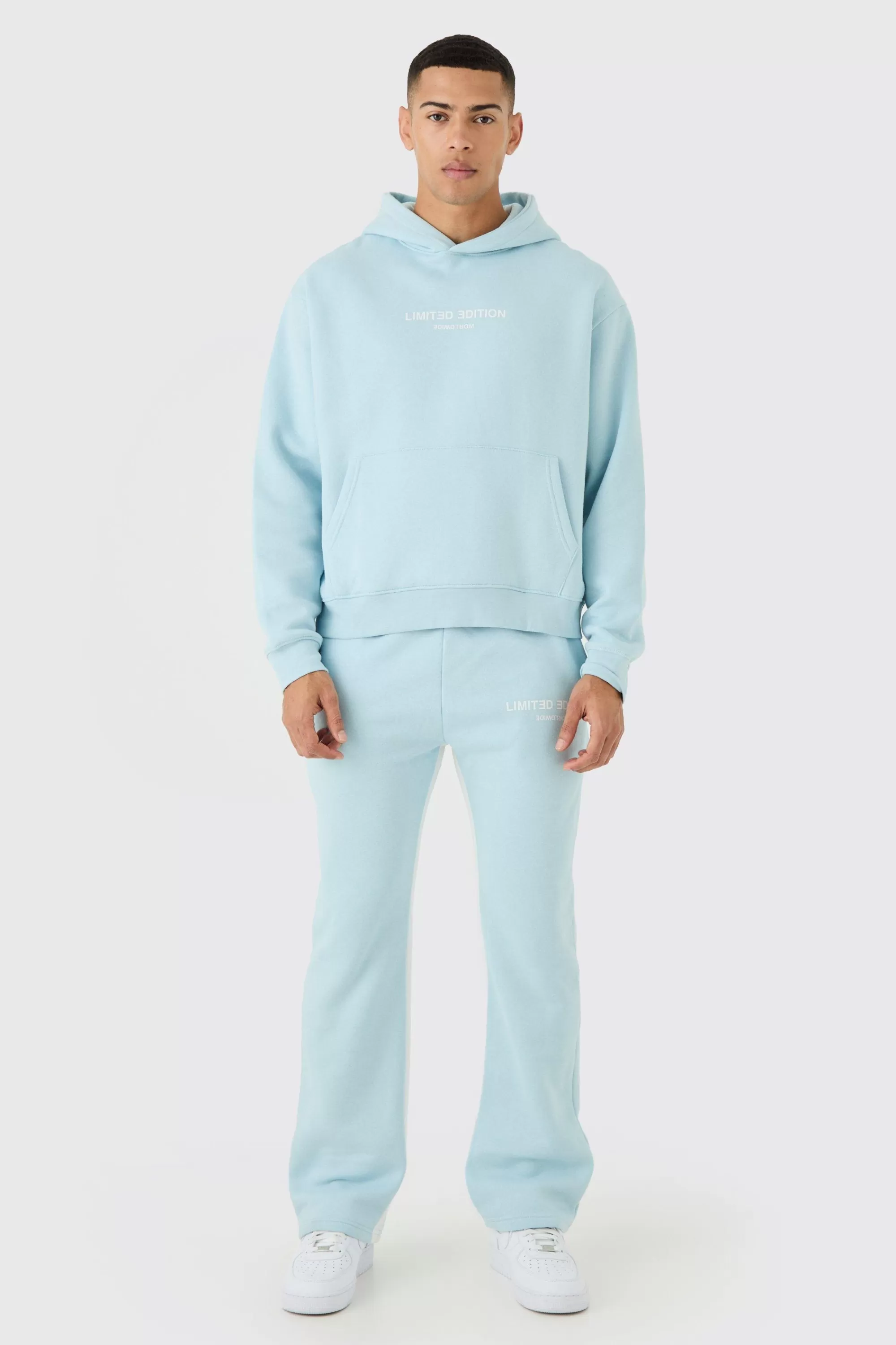 boohooMAN Oversized Boxy Limited Hooded Tracksuit | UK