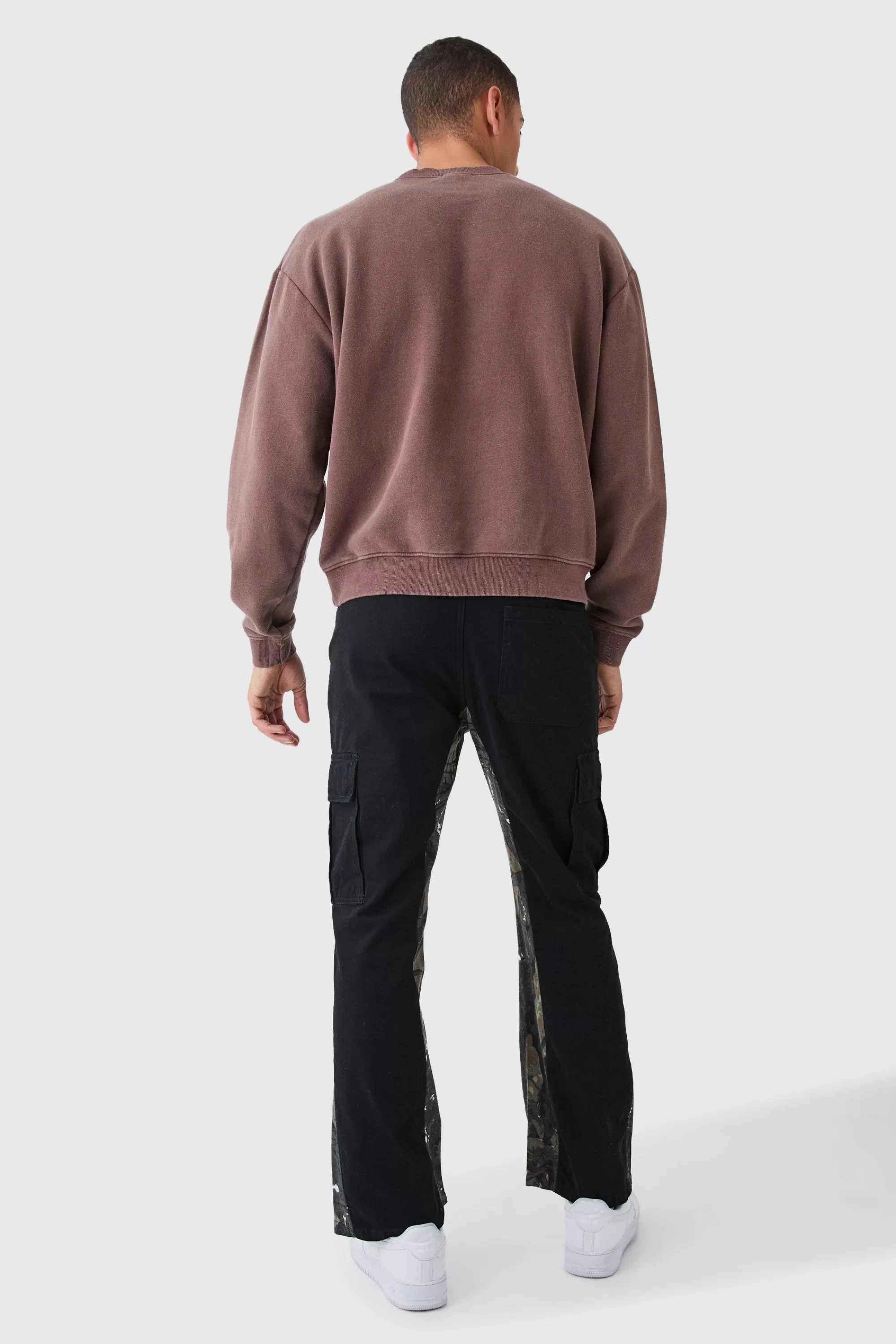 boohooMAN Oversized Boxy Limited Washed Sweatshirt | UK