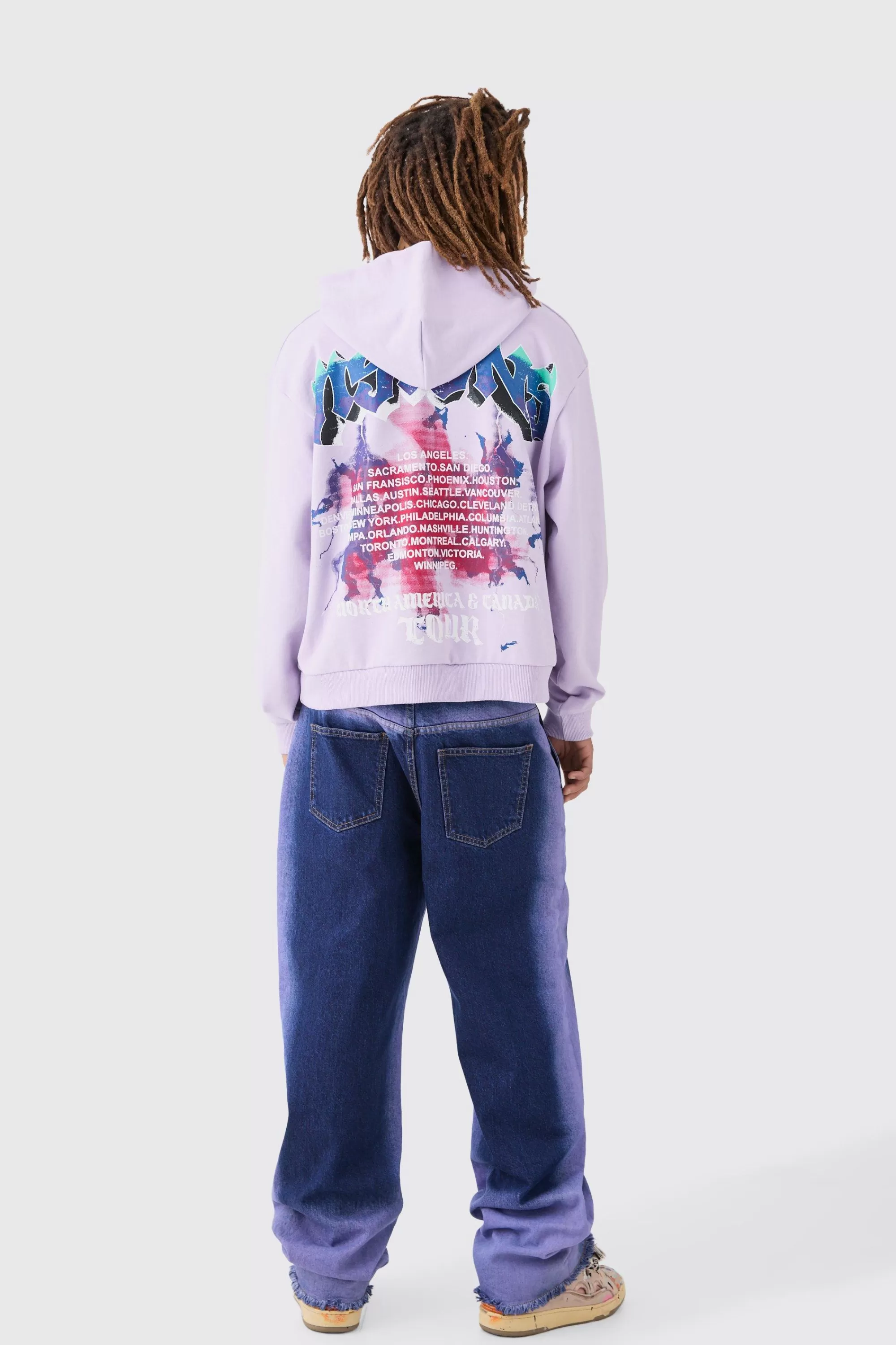 boohooMAN Oversized Boxy Loopback Hoodie | UK