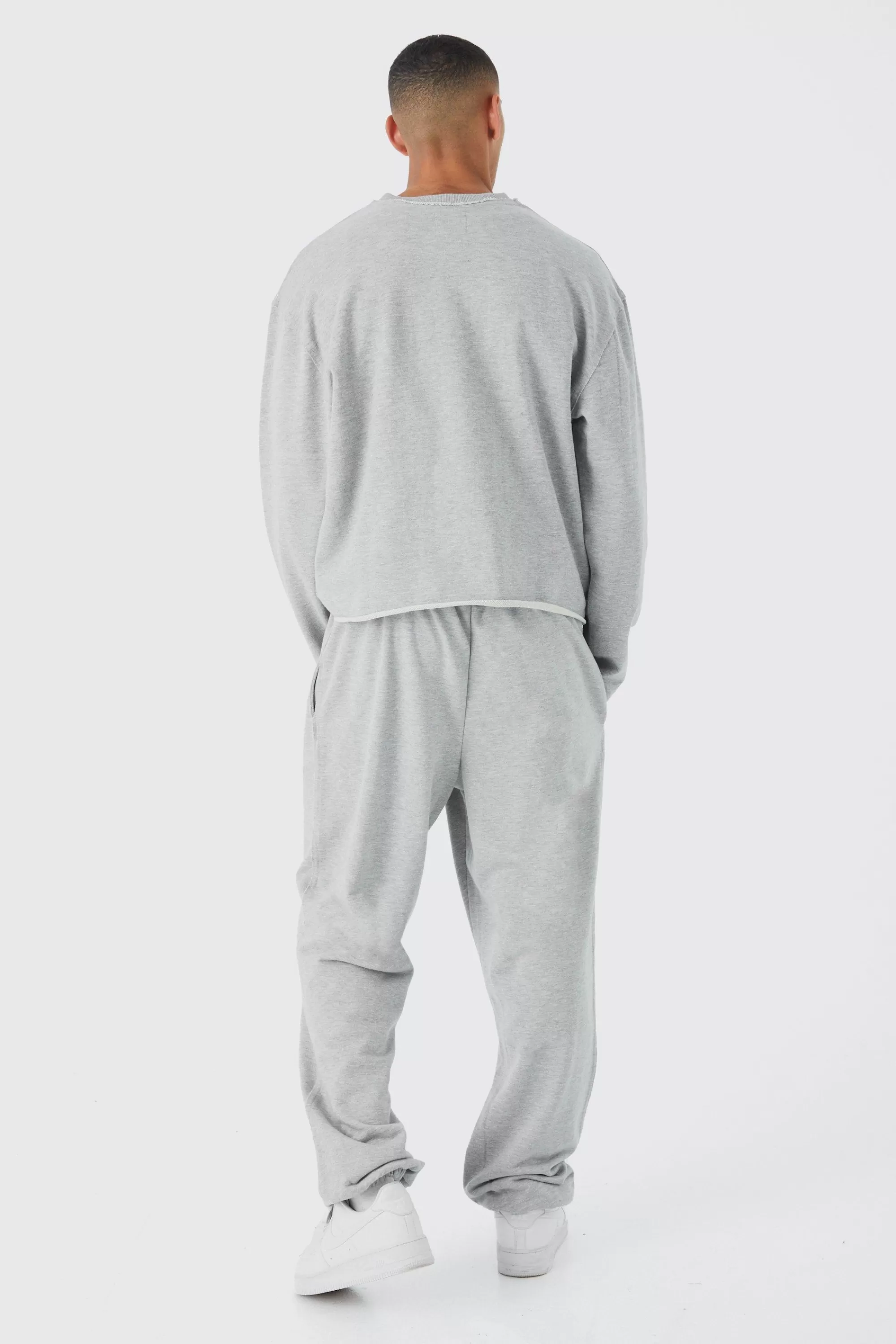 boohooMAN Oversized Boxy Loopback Printed Sweatshirt | UK