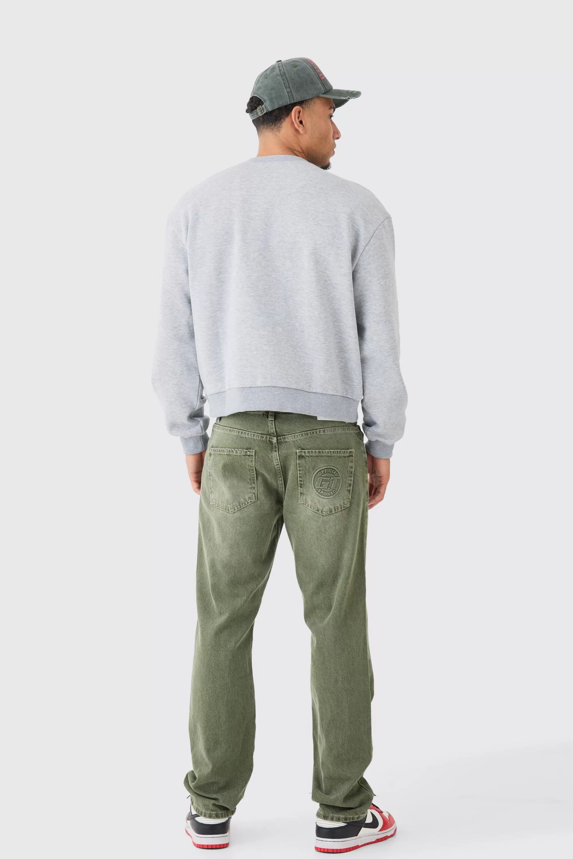 boohooMAN Oversized Boxy Moto Bm Sports Sweatshirt | UK