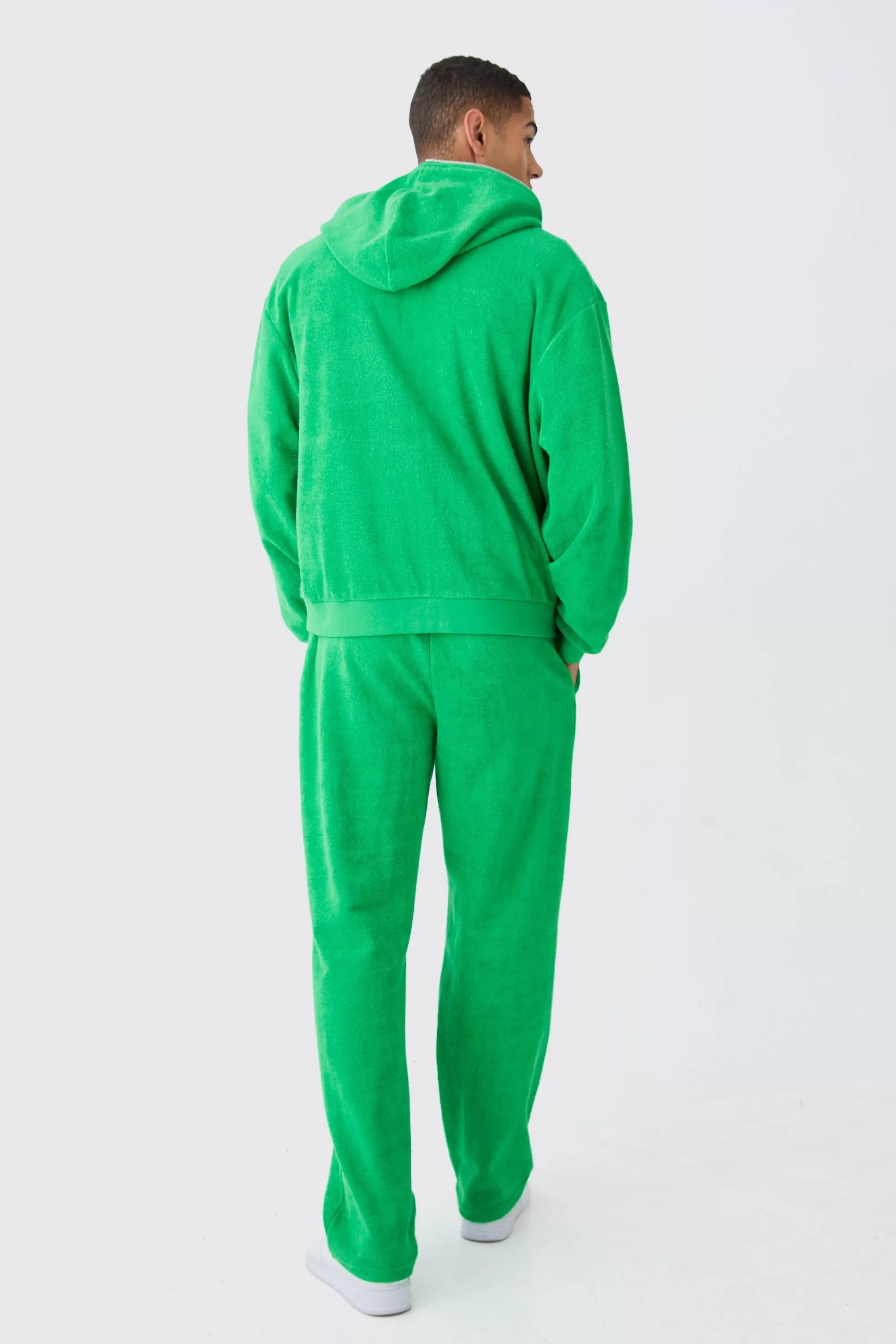 boohooMAN Oversized Boxy Ofcl Towelling Hoodie | UK