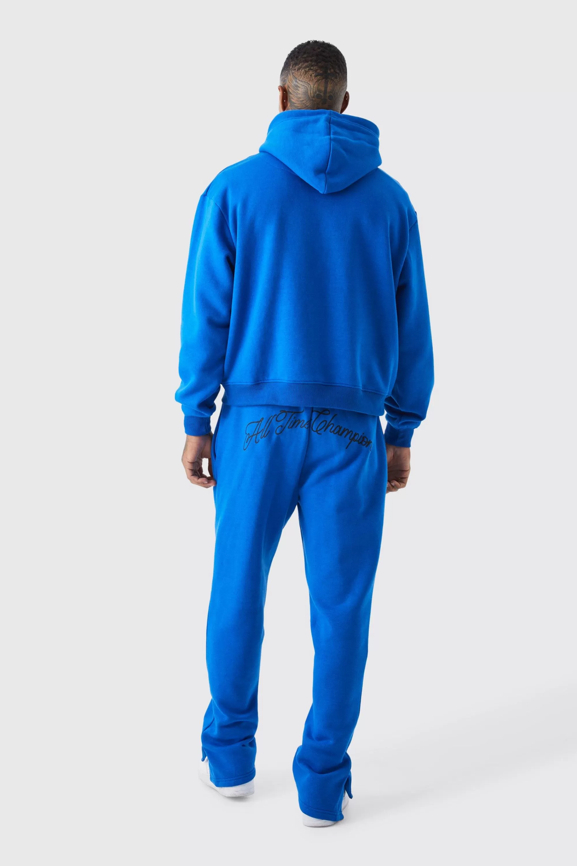 boohooMAN Oversized Boxy Split Hem Homme Tracksuit | UK