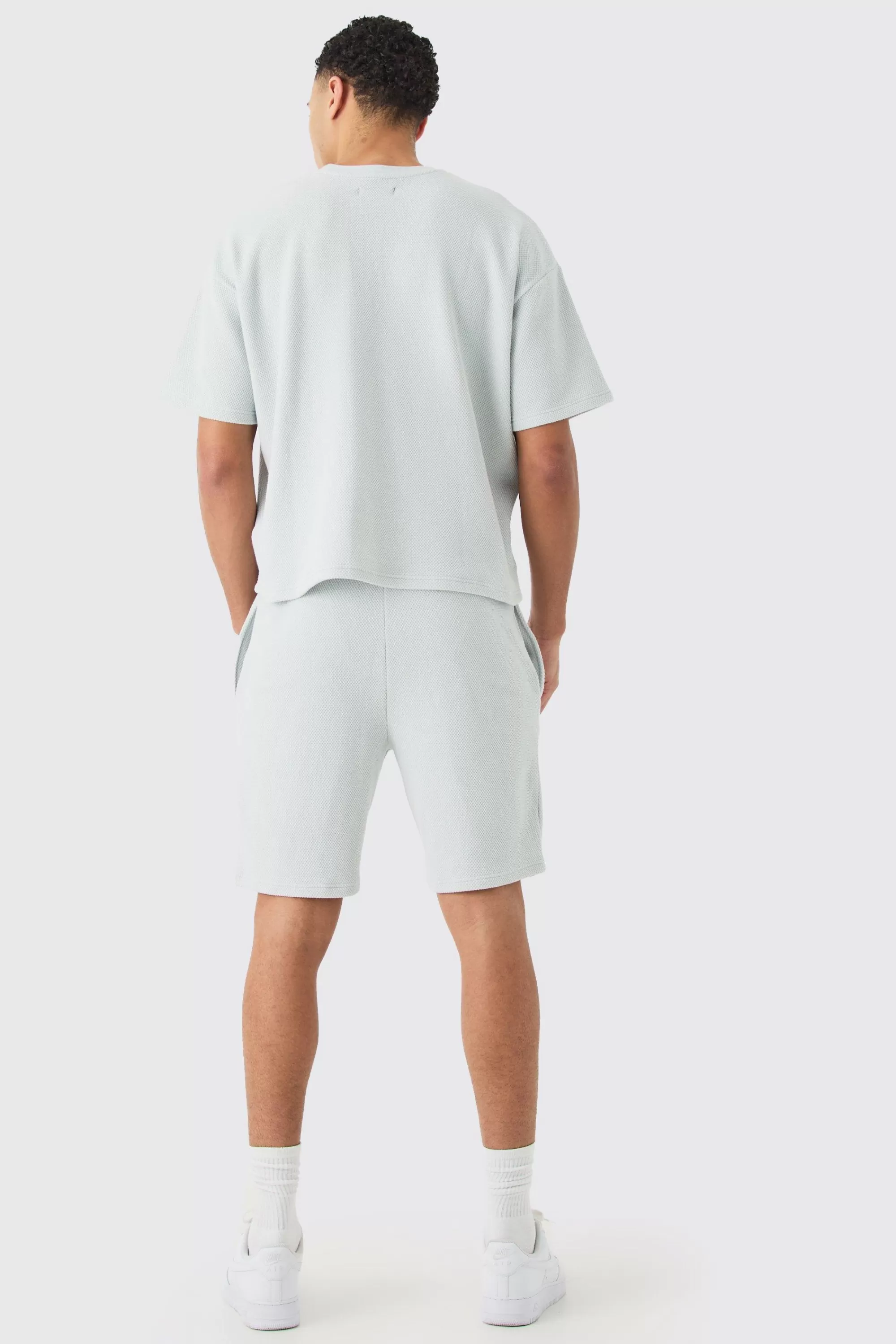 boohooMAN Oversized Boxy T-shirt And Short Set | UK