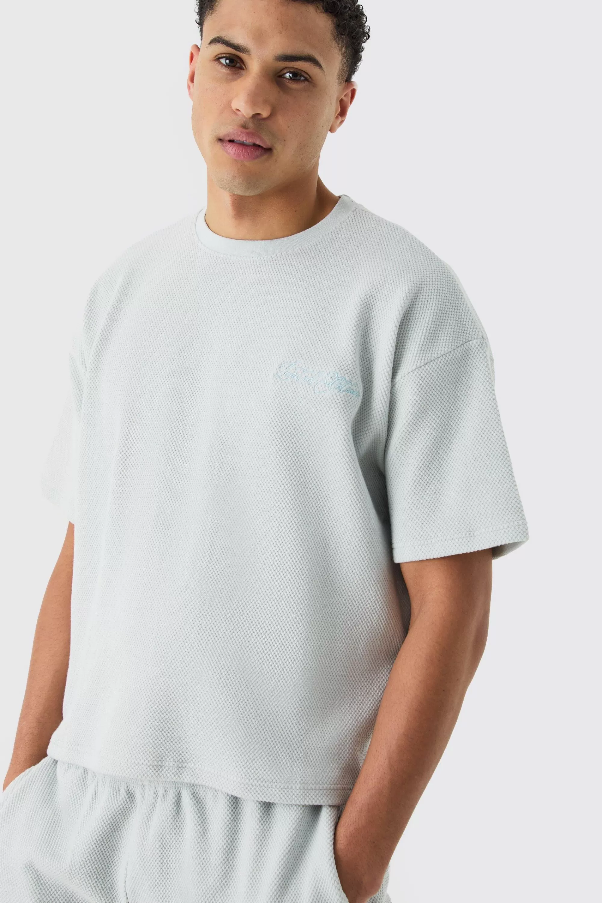 boohooMAN Oversized Boxy T-shirt And Short Set | UK