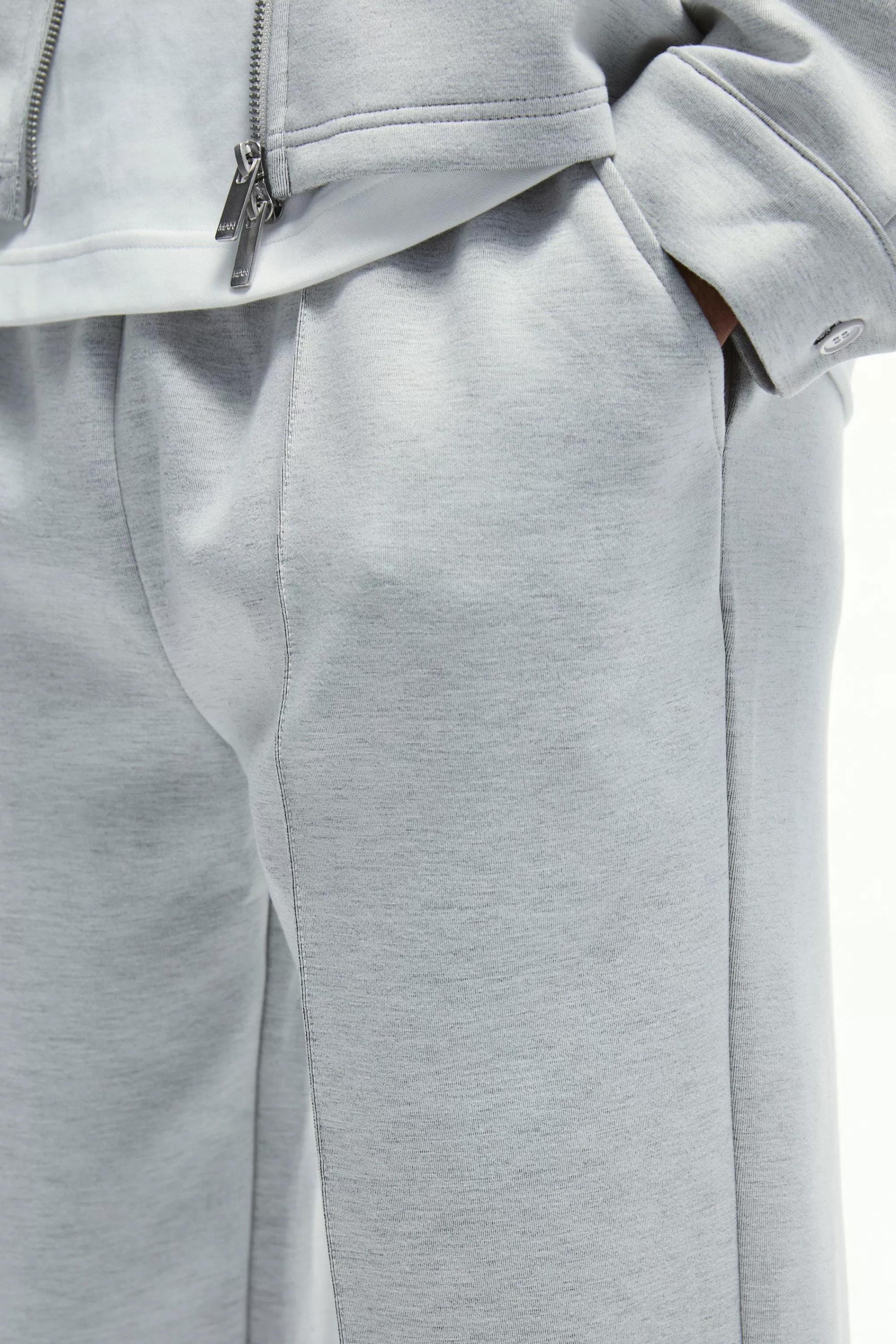boohooMAN Oversized Boxy Zip Through Scuba Set | UK