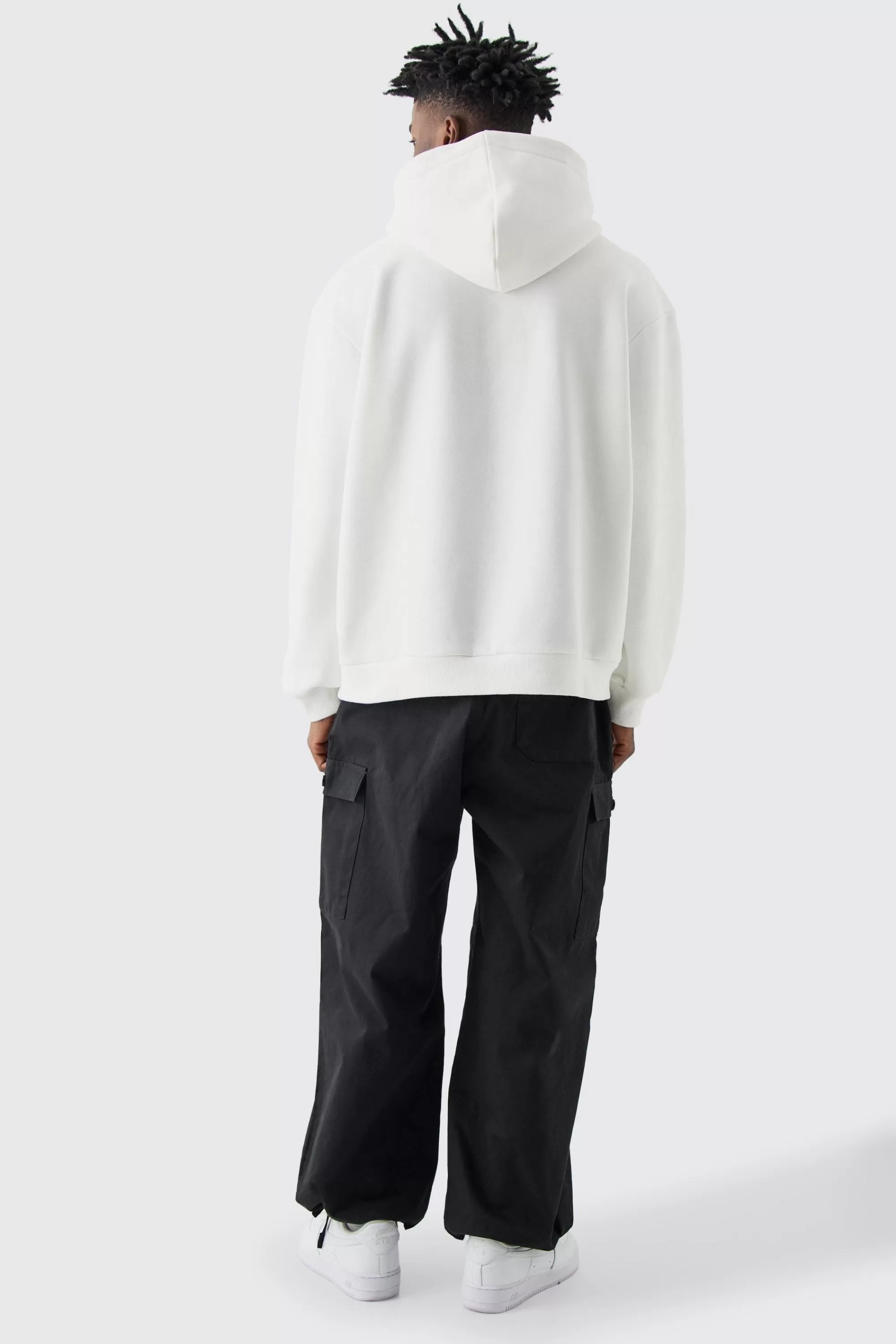 boohooMAN Oversized Bronx Varsity Hoodie | UK