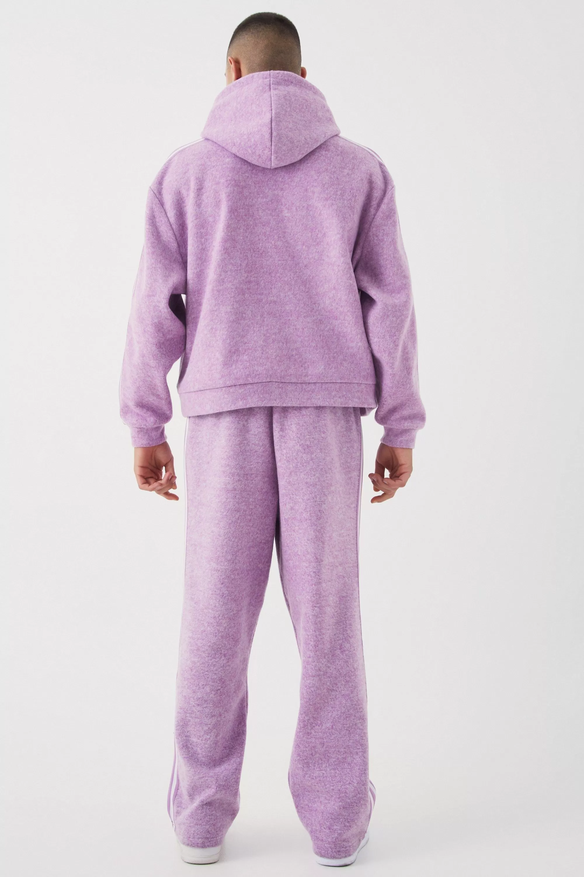 boohooMAN Oversized Brushed Heavyweight Taped Hoodie | UK