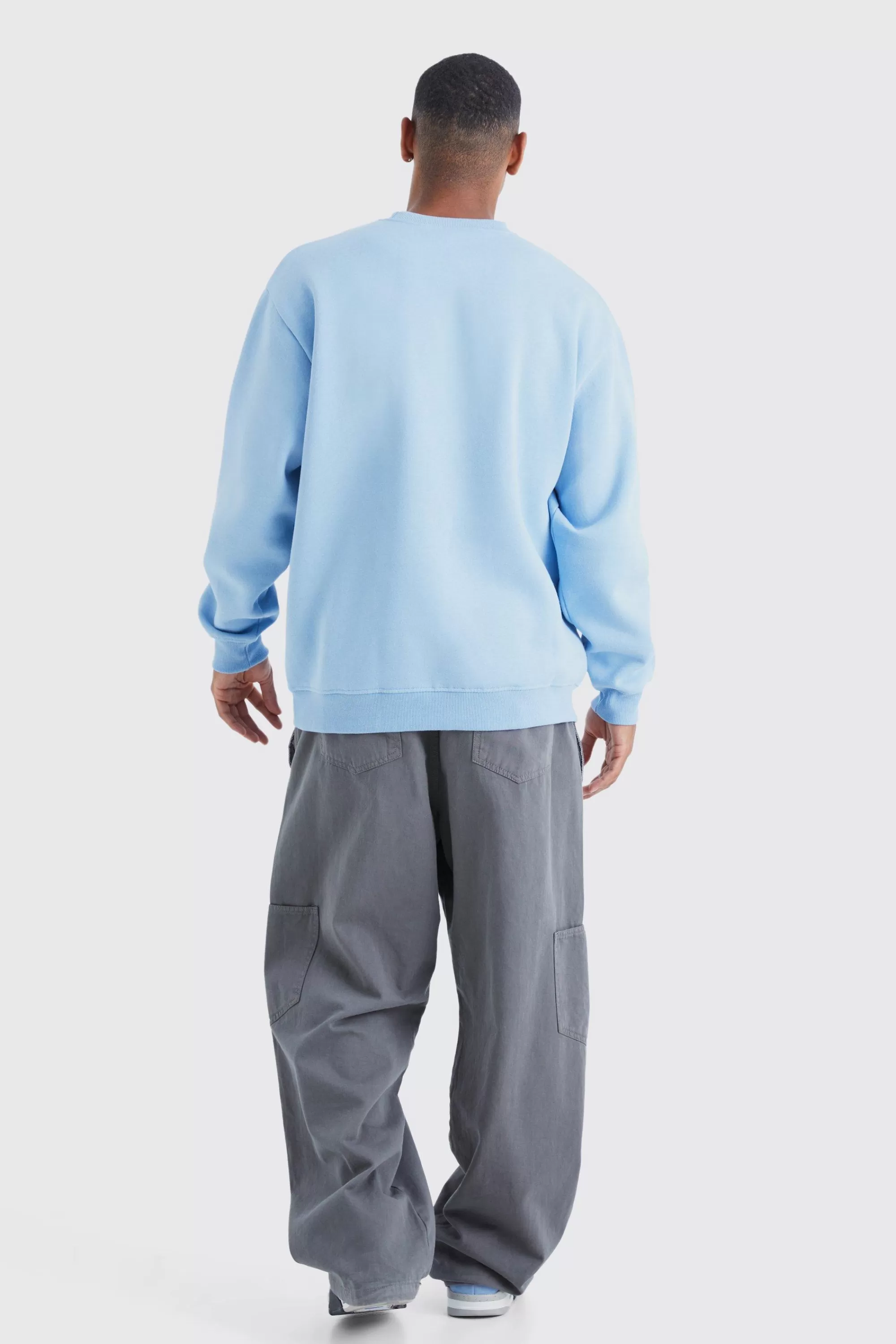 boohooMAN Oversized Crew Neck Sweatshirt | UK
