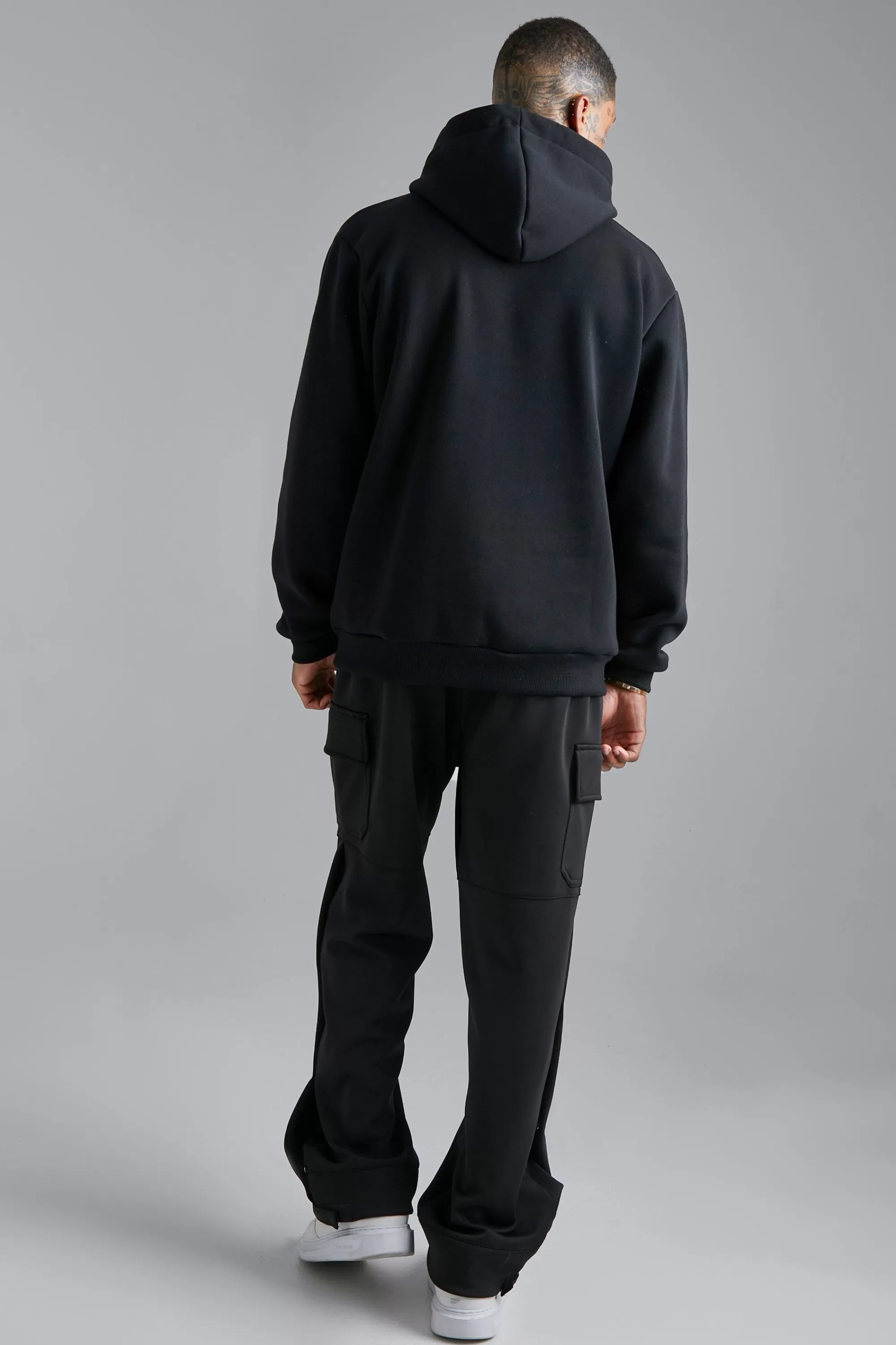 boohooMAN Oversized Debossed Homme Hoodie | UK