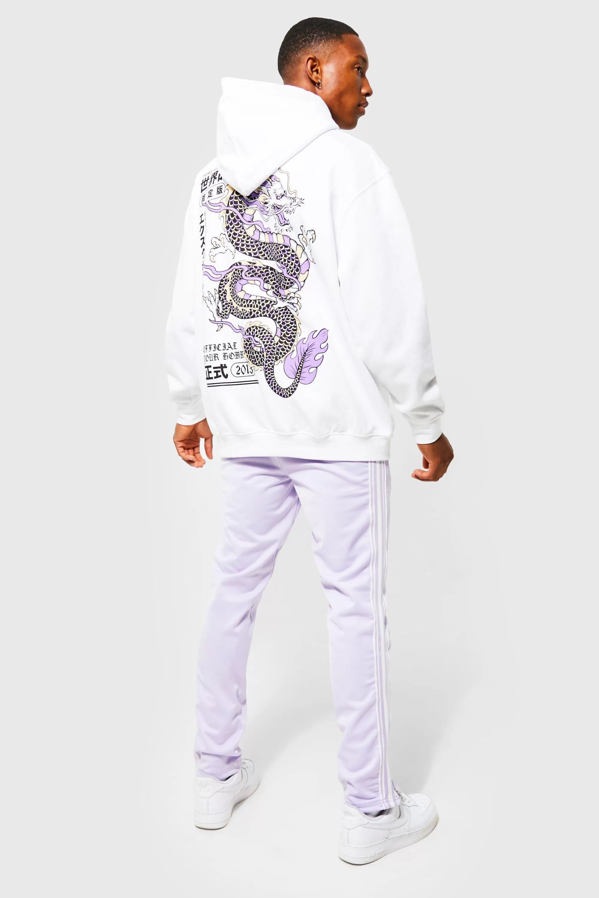 boohooMAN Oversized Dragon Graphic Hoodie | UK