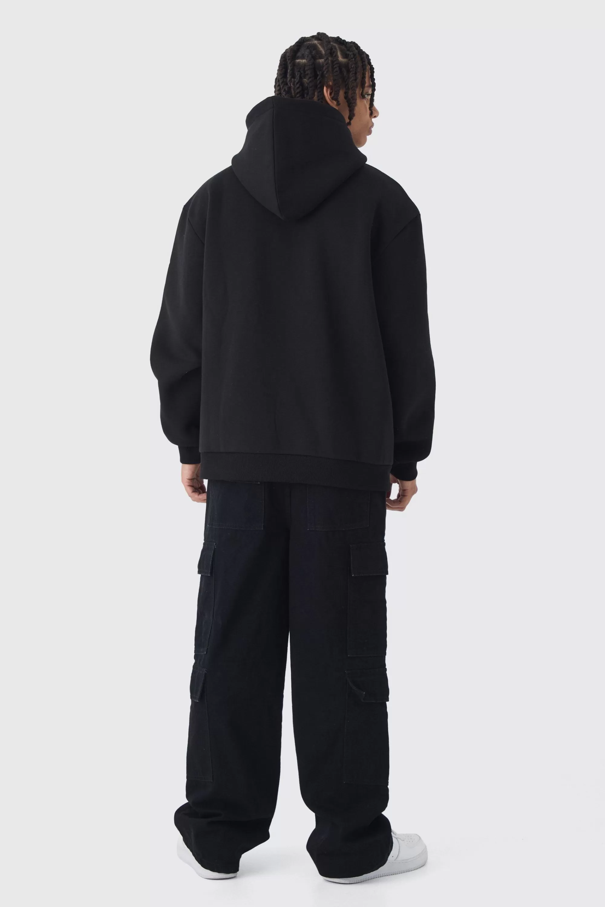boohooMAN Oversized Eternal Dove Large Scale Graphic Hoodie | UK