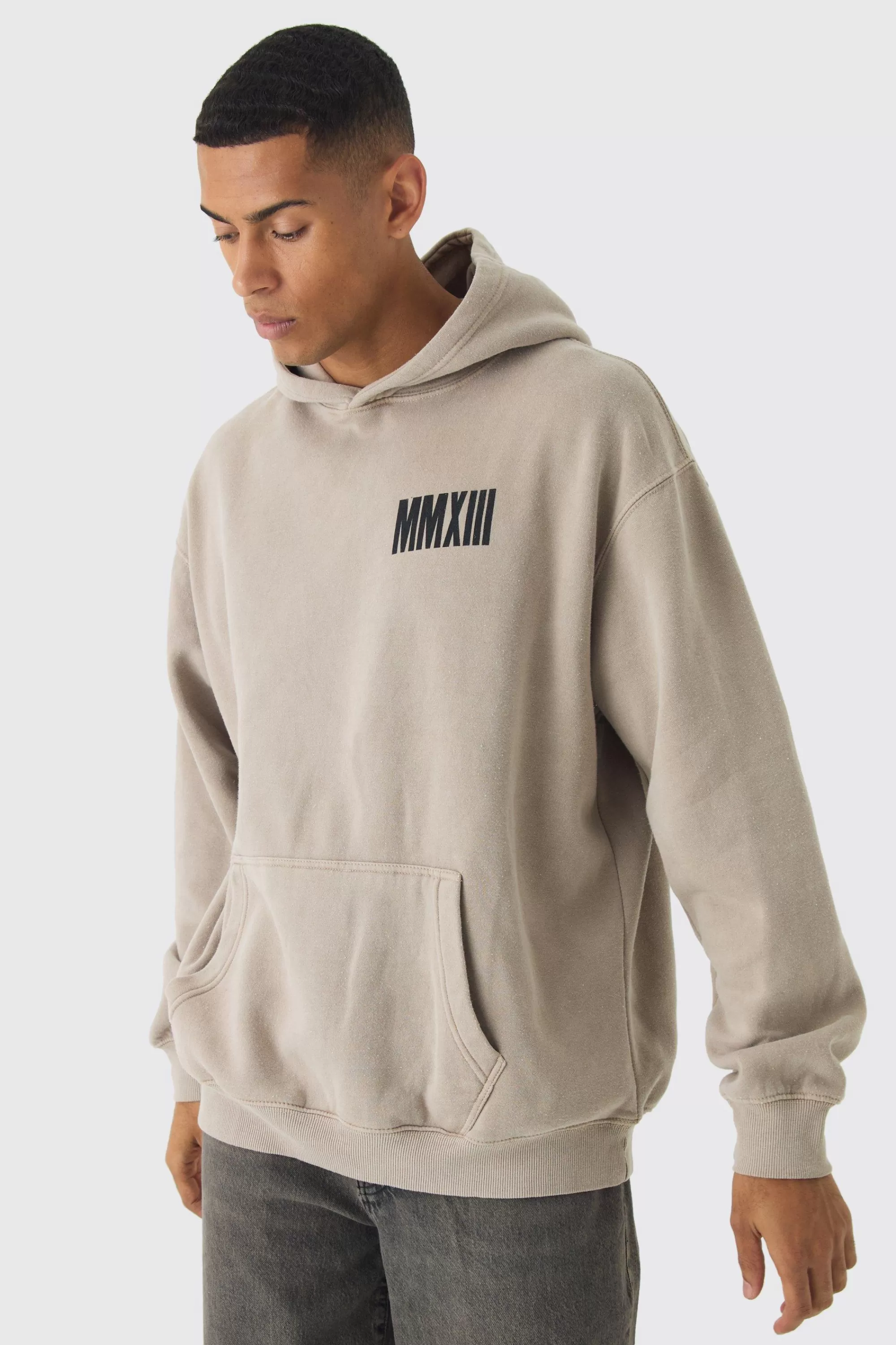 boohooMAN Oversized Evil Teddy Large Scale Print Hoodie | UK