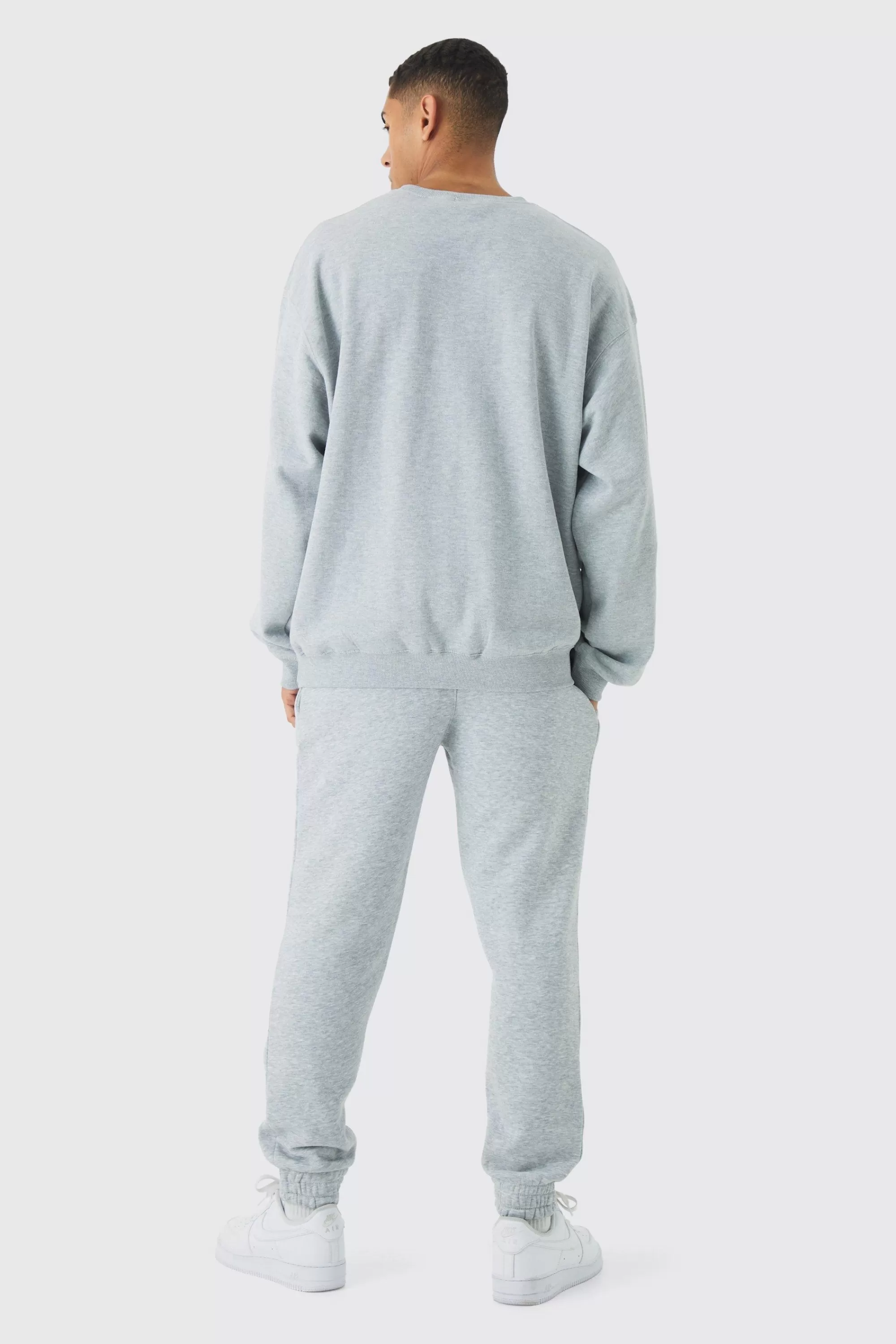 boohooMAN Oversized Extended Neck Basic Sweatshirt | UK