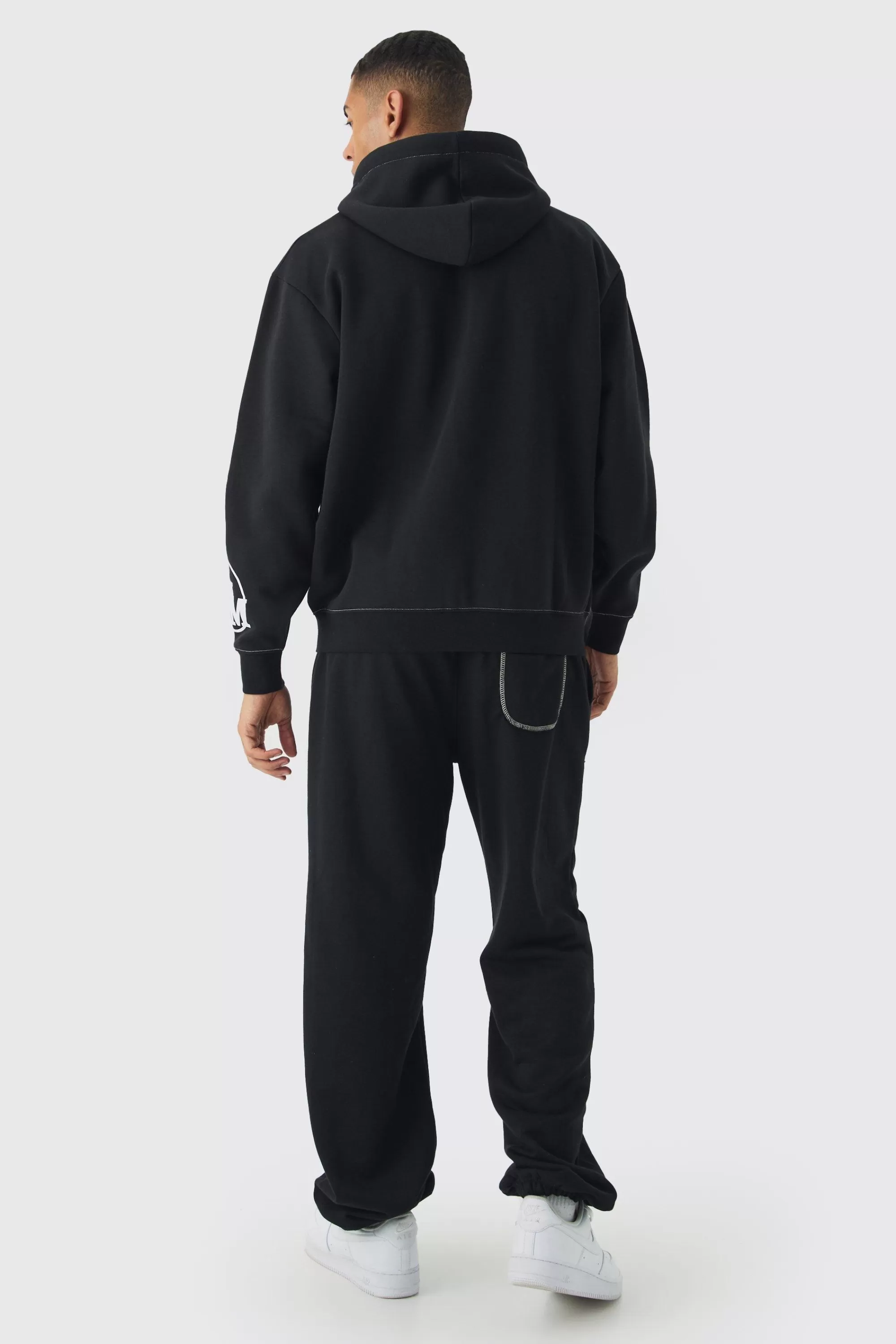boohooMAN Oversized Fit Dept Homme Rope Drawcord Hoodie | UK