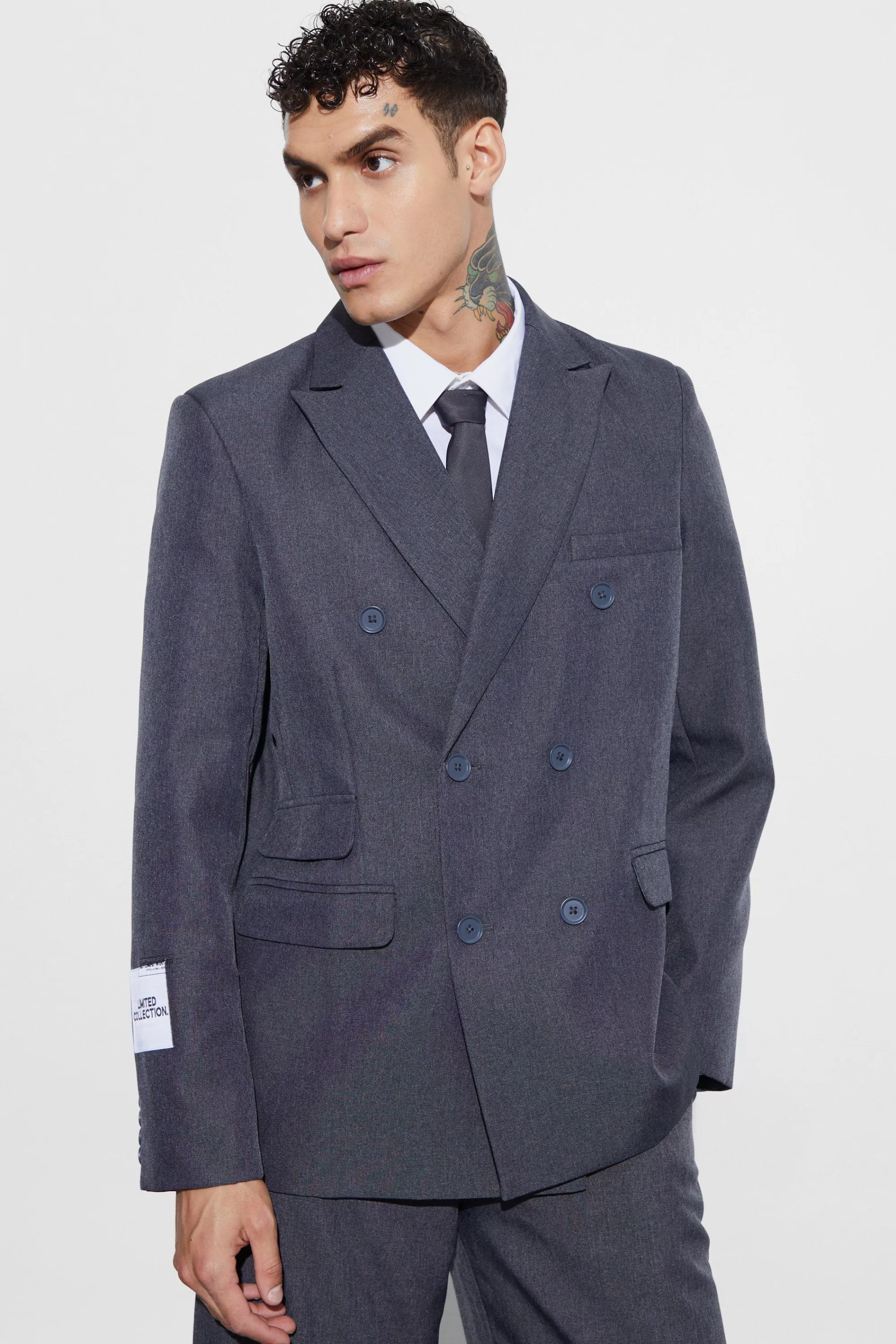 boohooMAN Oversized Fit Limited Collection Suit | UK