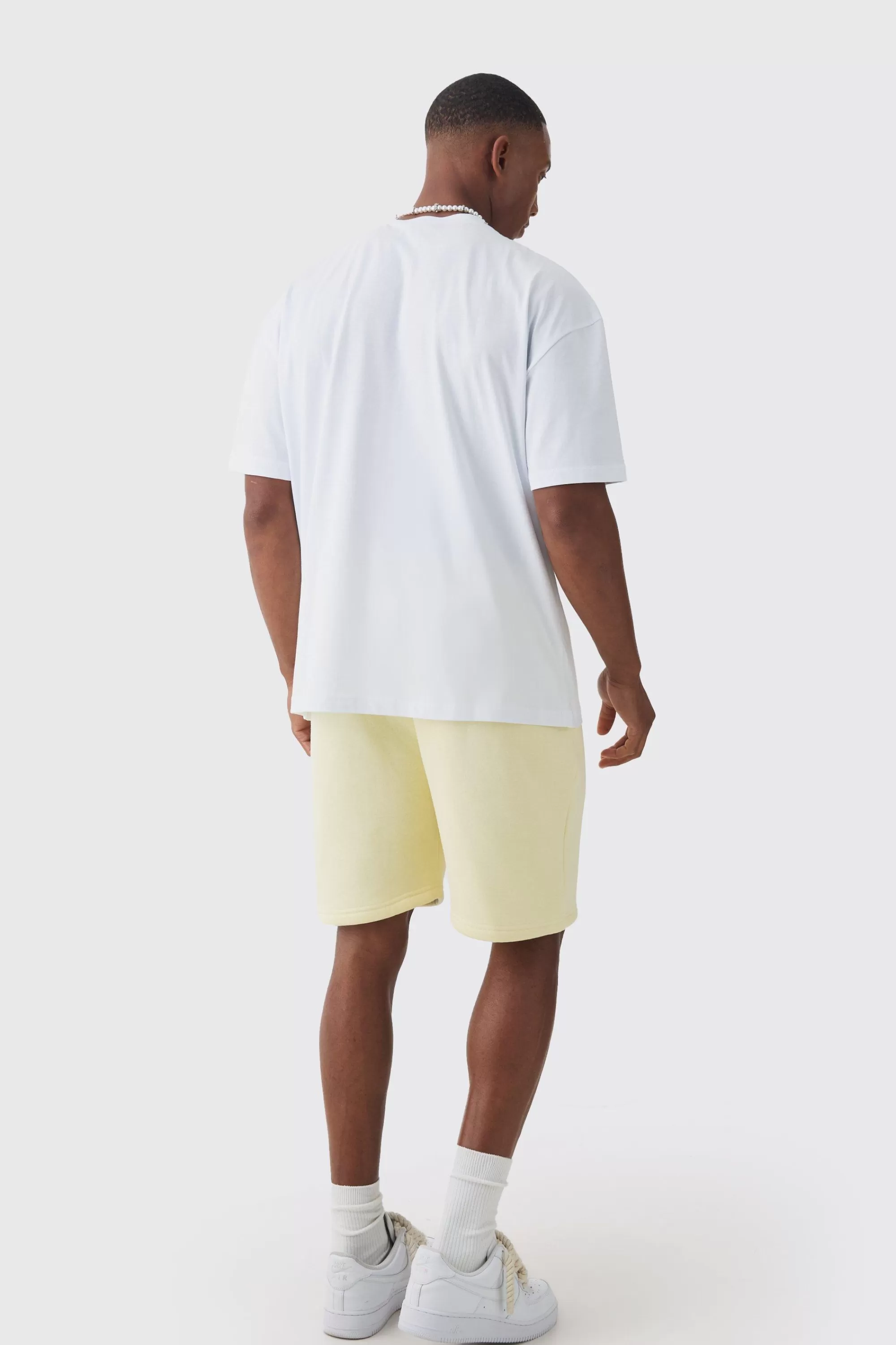boohooMAN Oversized Graphic Printed T-shirt And Short Set | UK