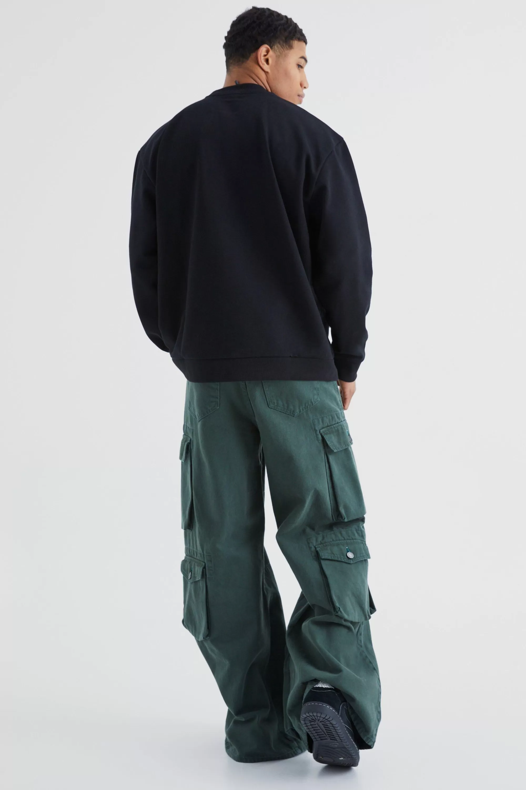 boohooMAN Oversized Heavyweight Homme Embroidered Sweatshirt | UK