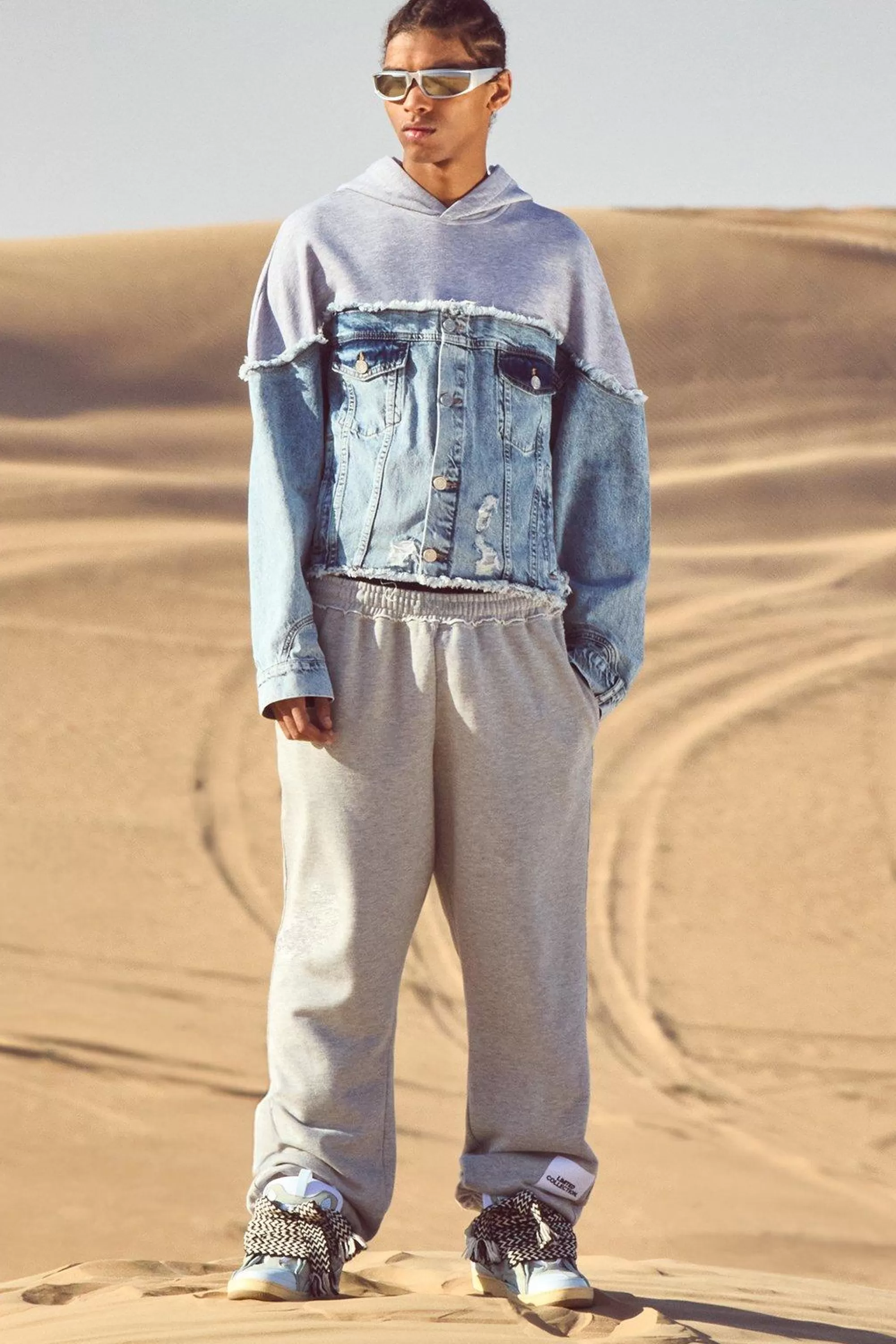 boohooMAN Oversized Heavyweight Loopback Printed Jogger | UK