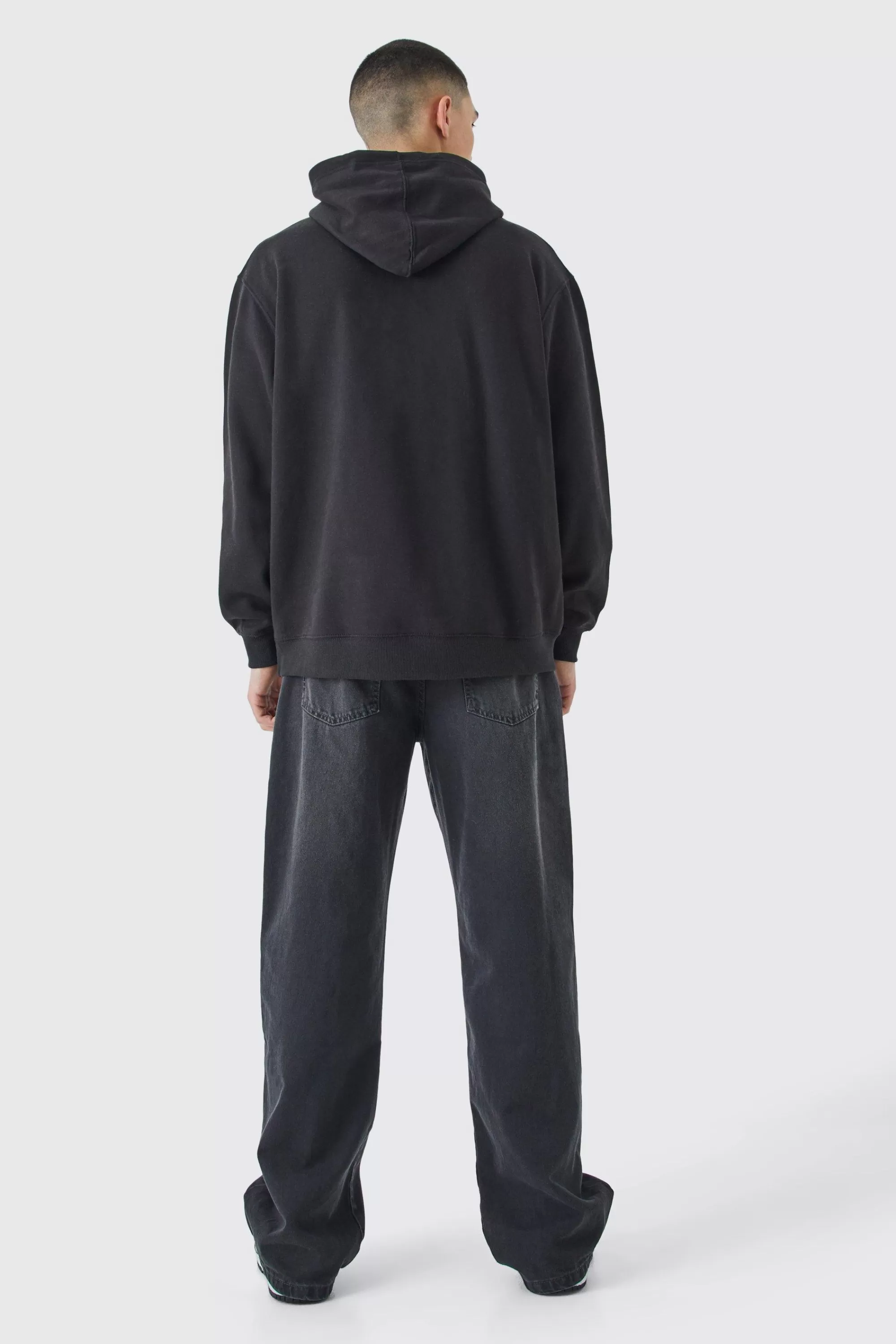 boohooMAN Oversized Homme Graffiti Graphic Hoodie | UK